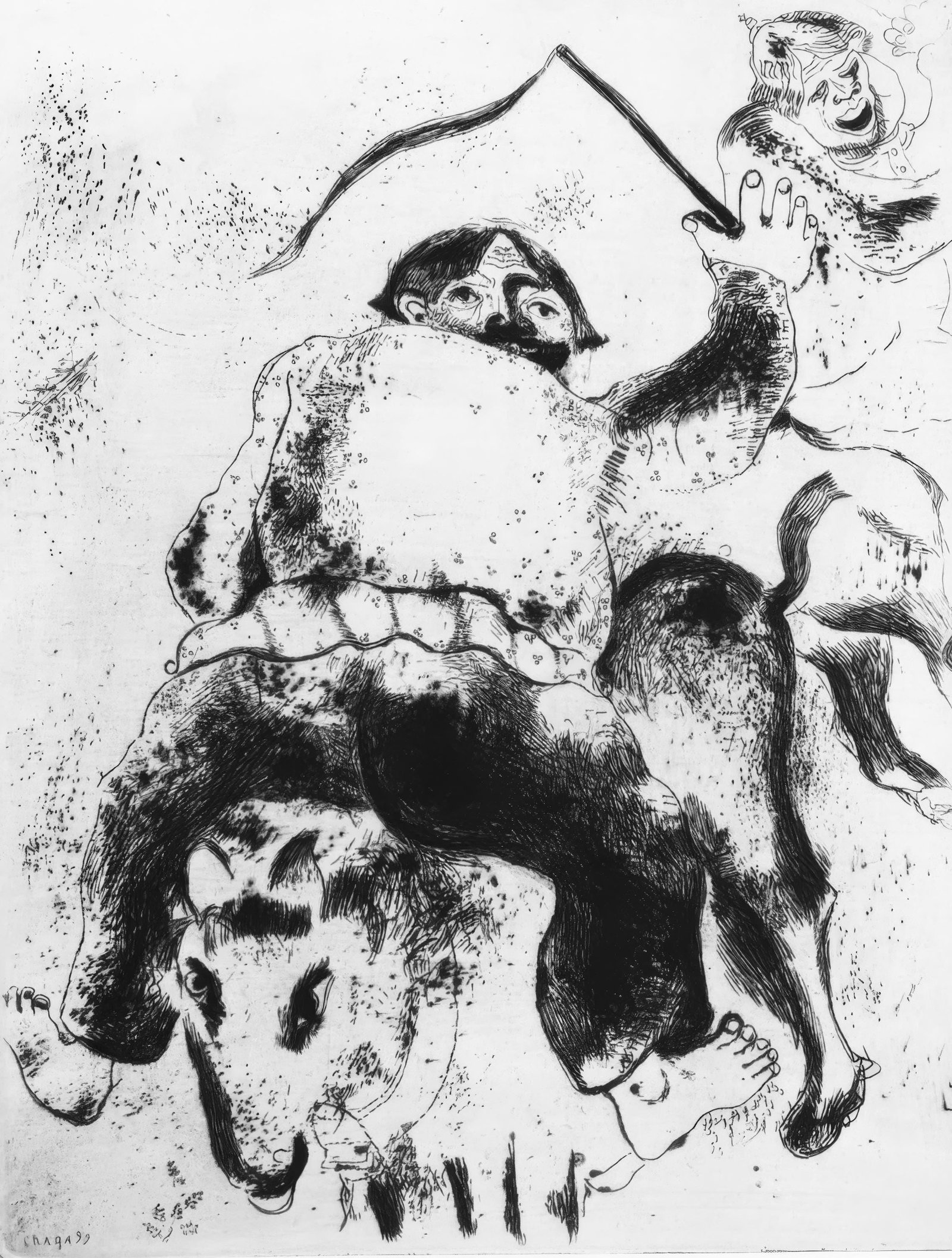 19231927 - Marc Chagall - Father Mitiai and Father Miniai - from Dead Souls - Etching: 19231927 - Marc Chagall - Father Mitiai and Father Miniai - from Dead Souls - Etching This listing features 19231927 - Marc Chagall - Father Mitiai and Father Miniai - from Dead Souls - Etching. Item