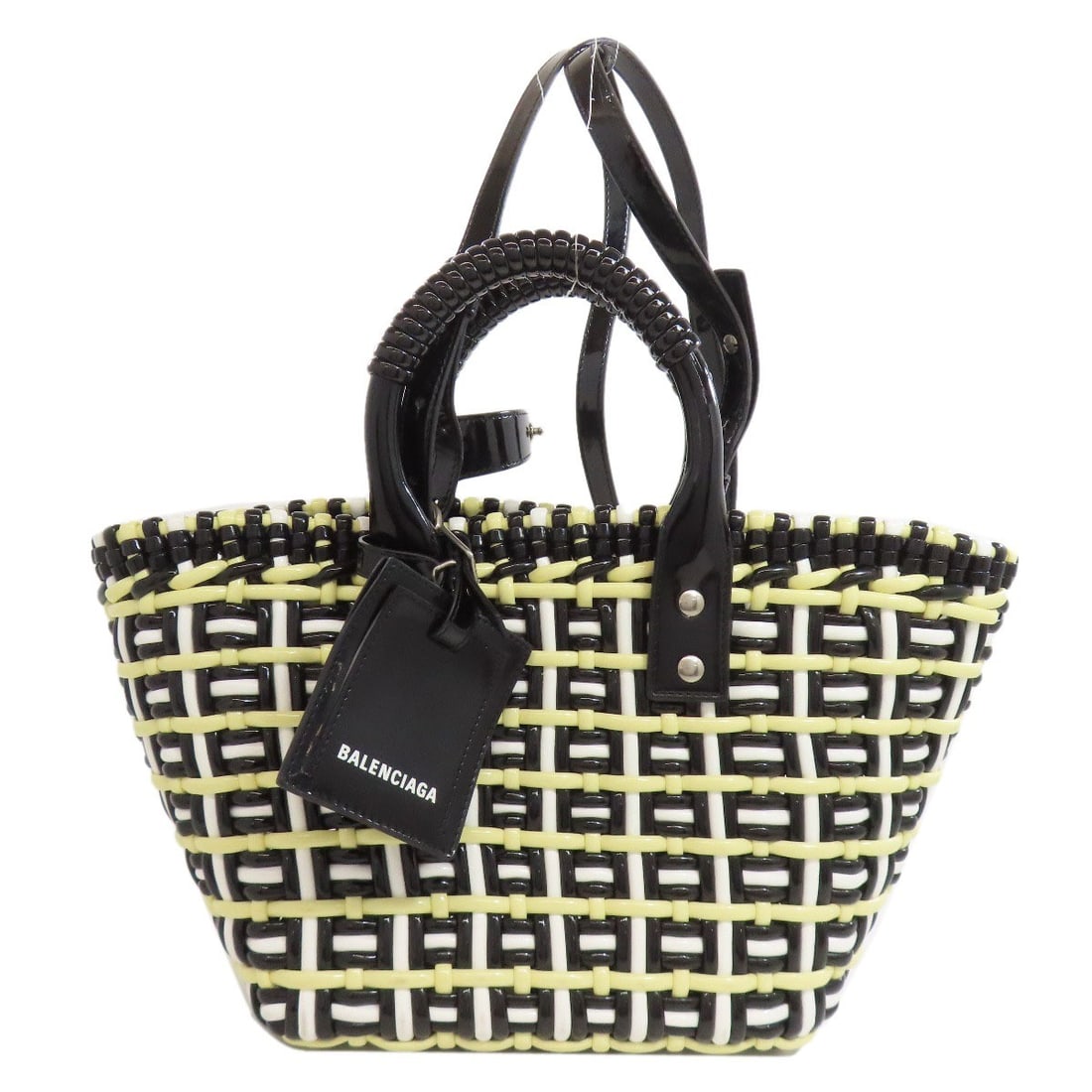 Enamel BALENCIAGA 671342 Bistro XS 2WAY Handbag: Enamel BALENCIAGA 671342 Bistro XS 2WAY Handbag This listing features Enamel BALENCIAGA 671342 Bistro XS 2WAY Handbag. Item specifics are provided below. Item Specifics: Brand: BALENCIAGA Style: Handb