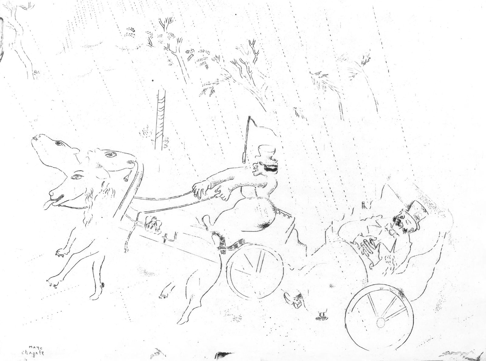 19231927 - Marc Chagall - On the Road to Sobakevitch - from Dead Souls - Etching: 19231927 - Marc Chagall - On the Road to Sobakevitch - from Dead Souls - Etching This listing features 19231927 - Marc Chagall - On the Road to Sobakevitch - from Dead Souls - Etching. Item specifics