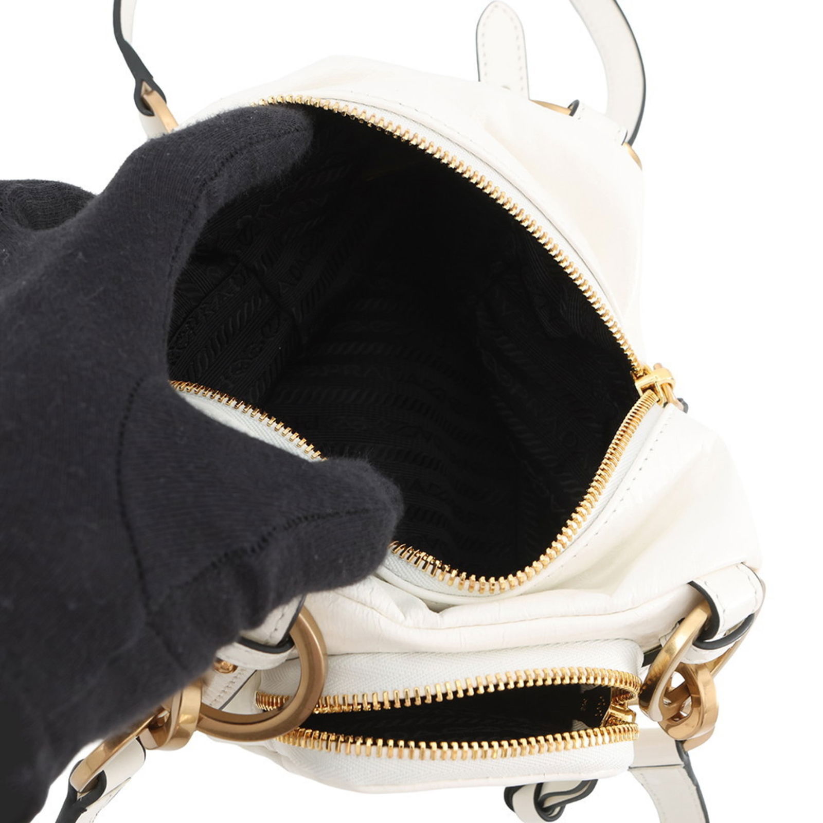 Leather Prada Handbag - 5