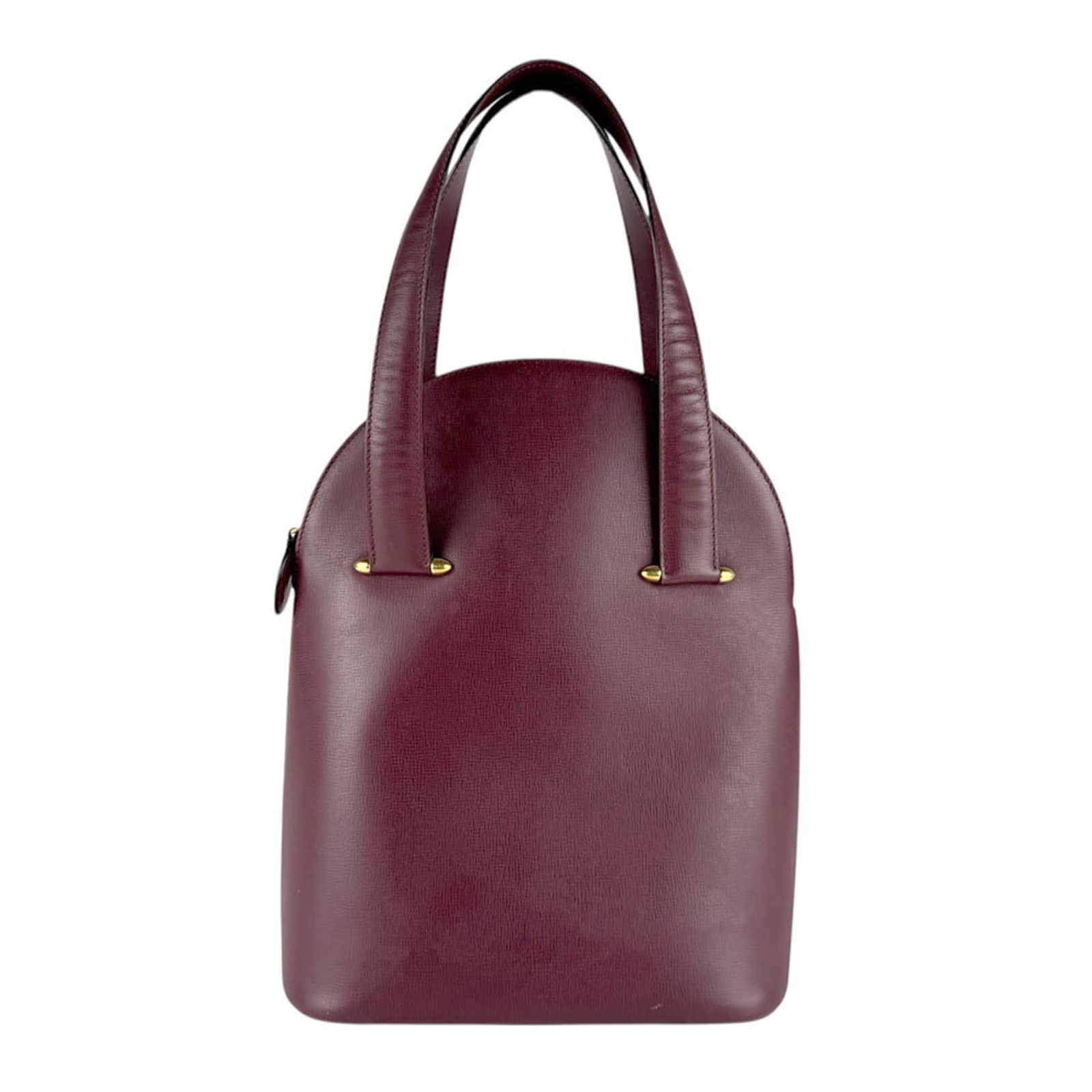 Leather Cartier Handbag: Leather Cartier Handbag This listing features Leather Cartier Handbag. Item specifics are provided below. Item Specifics: Brand: Cartier Type: Handbag Material: Leather Color: Burgundy Hardware Color: