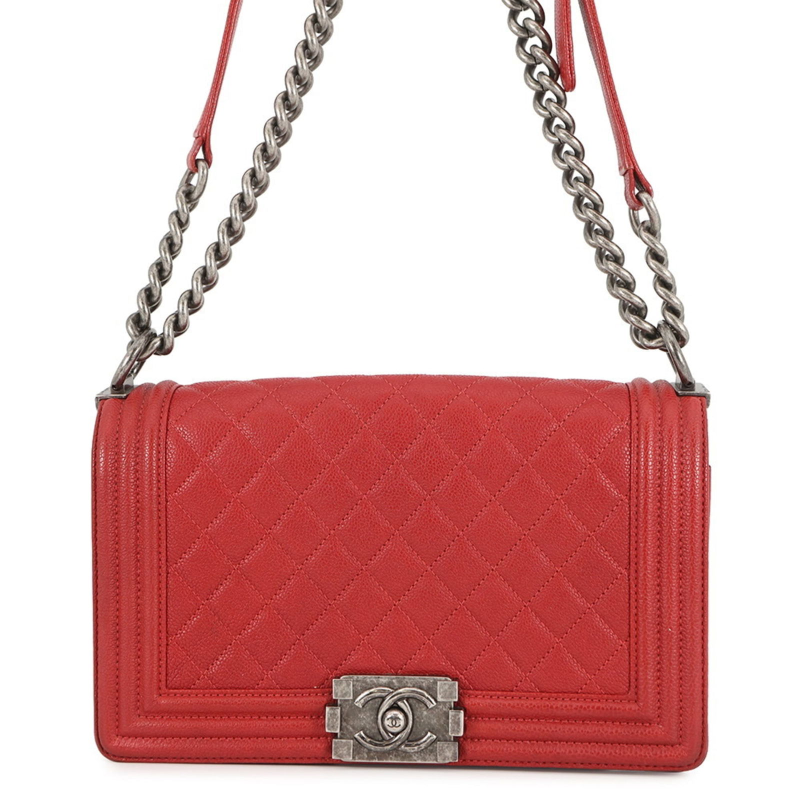 Calfskin Chanel Shoulder Bag Grained: Calfskin Chanel Shoulder Bag Grained This listing features Calfskin Chanel Shoulder Bag Grained. Item specifics are provided below. Item Specifics: Brand: Chanel Type: Shoulder Bag Material: Grained C