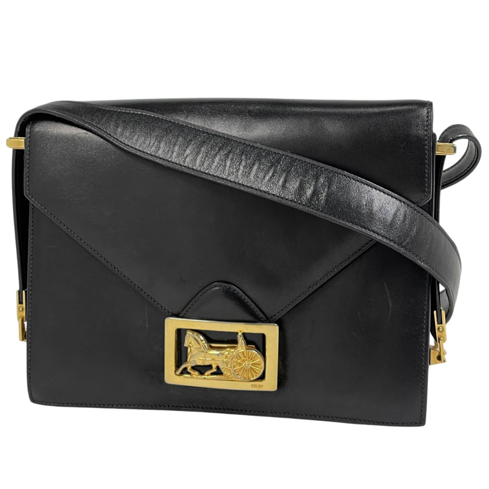 Leather Celine Shoulder Bag: Leather Celine Shoulder Bag This listing features Leather Celine Shoulder Bag. Item specifics are provided below. Item Specifics: Brand: Celine Type: Shoulder Bag Material: Leather Color: Black Gender