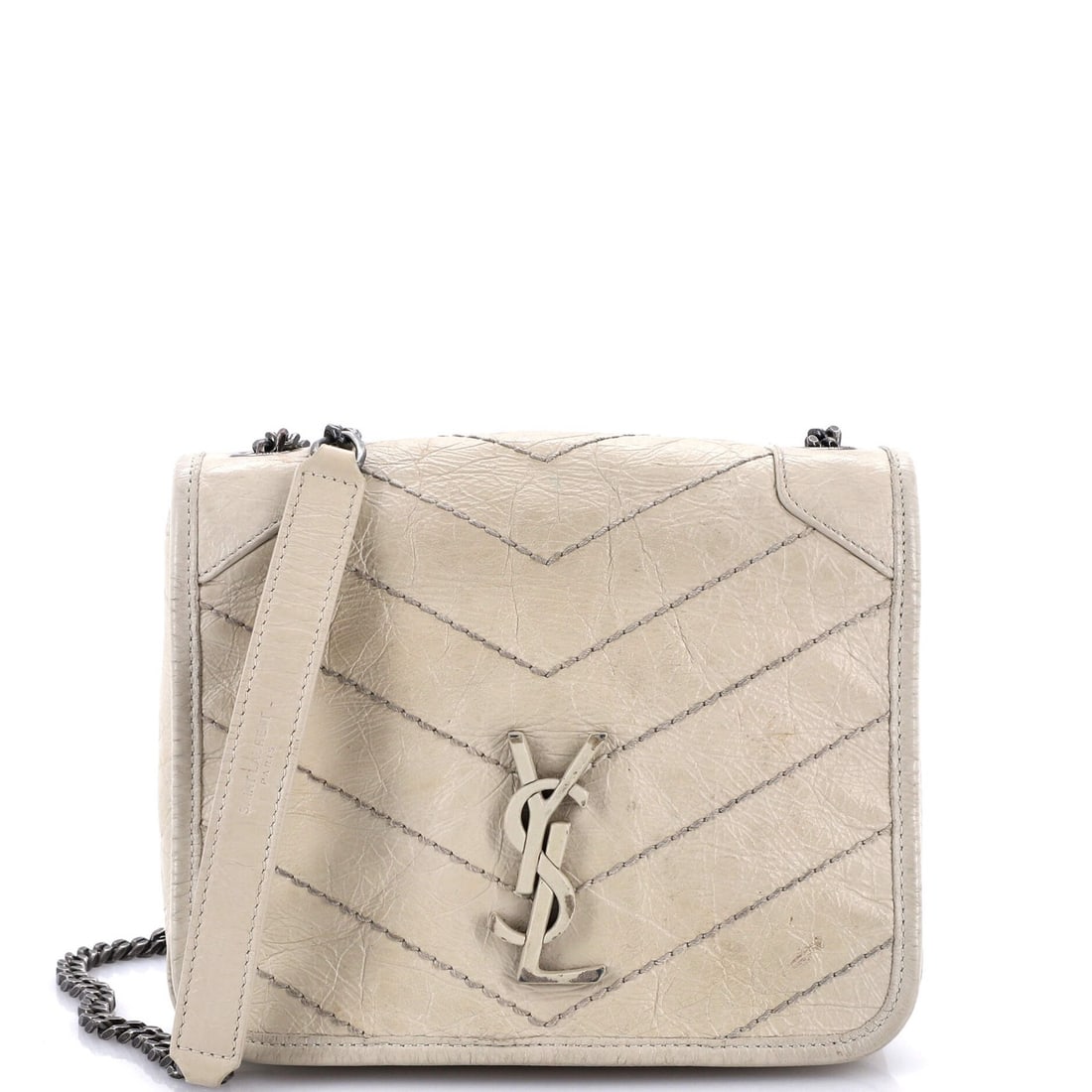 Leather Saint Laurent Niki Chain Wallet Matelasse Chevron: Leather Saint Laurent Niki Chain Wallet Matelasse Chevron This listing features Leather Saint Laurent Niki Chain Wallet Matelasse Chevron. Item specifics are provided below. Item Specifics: Brand: Sai