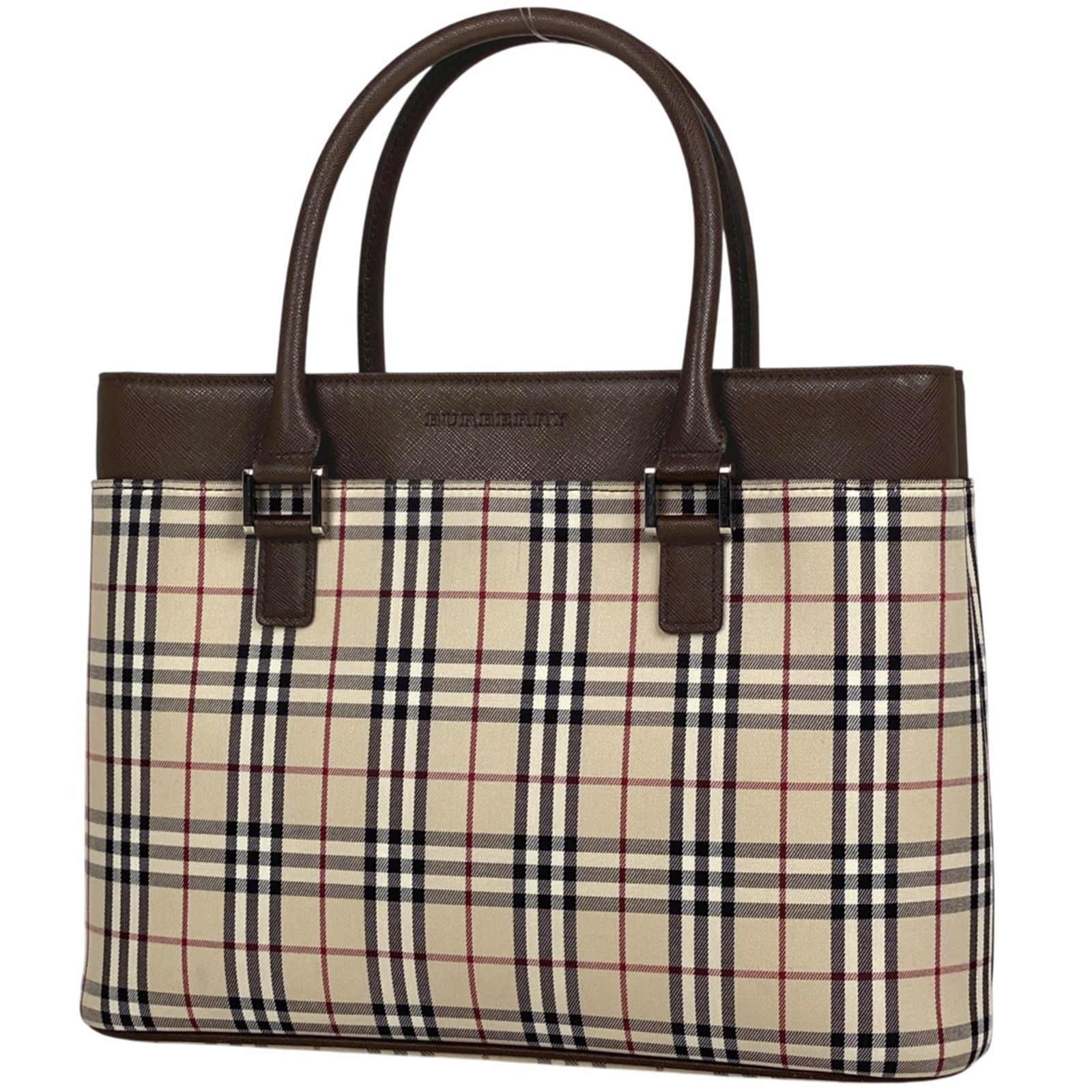 Leather - Burberry Handbag - Tote Bag Canvas: Leather - Burberry Handbag - Tote Bag Canvas This listing features Leather - Burberry Handbag - Tote Bag Canvas. Item specifics are provided below. Item Specifics: Brand: Burberry Type: Handbag, Tote