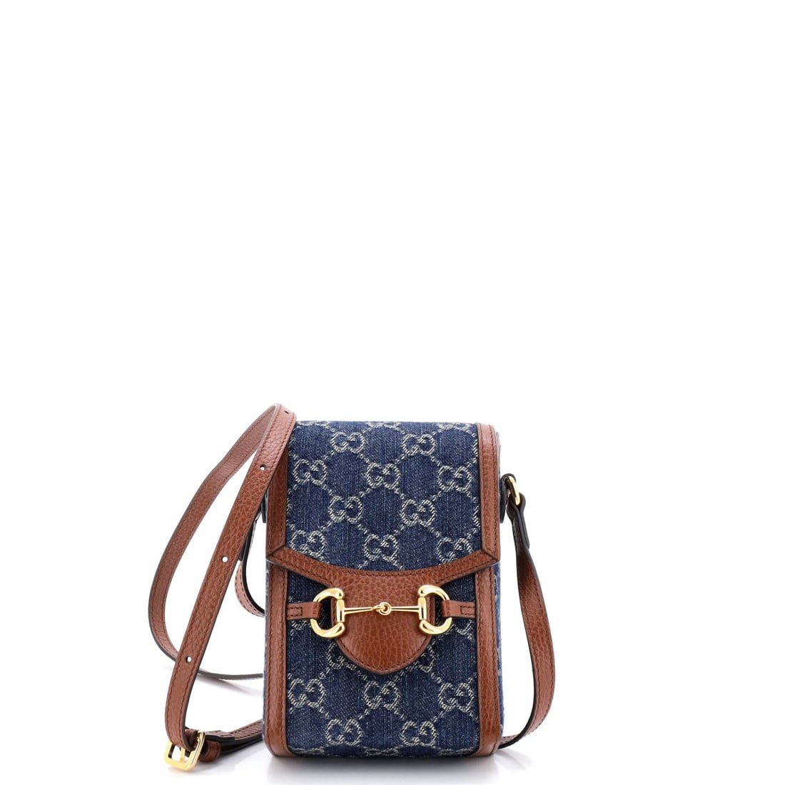 Mini Gucci Horsebit 1955 Crossbody Bag GG Denim: Mini Gucci Horsebit 1955 Crossbody Bag GG Denim This listing features Mini Gucci Horsebit 1955 Crossbody Bag GG Denim. Item specifics are provided below. Item Specifics: Brand: Gucci Exterior Material