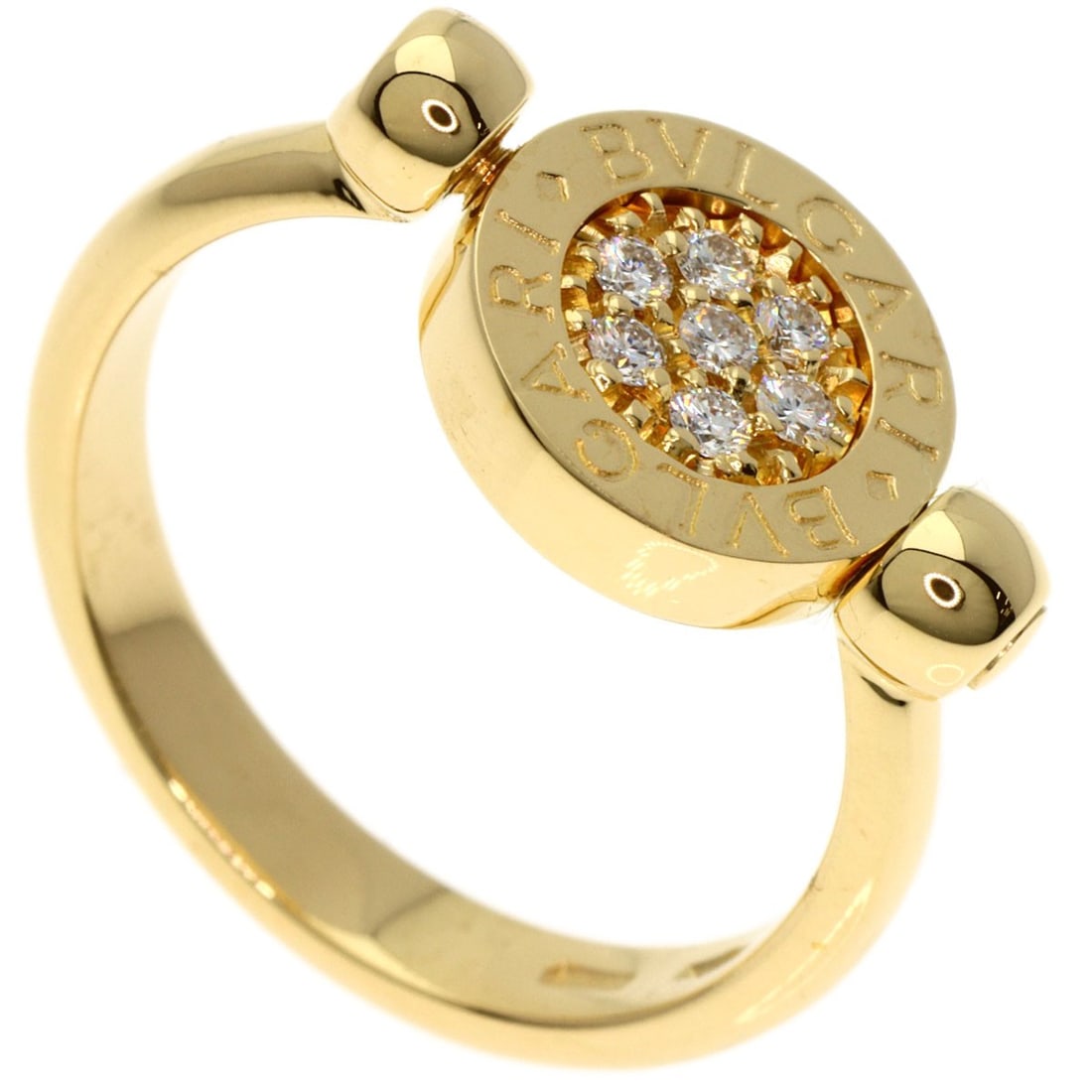 Gold BVLGARI Flip Diamond Ring K18 Yellow: Gold BVLGARI Flip Diamond Ring K18 Yellow This listing features Gold BVLGARI Flip Diamond Ring K18 Yellow. Item specifics are provided below. Item Specifics: Brand: BVLGARI Style: Ring Material: K18 Y