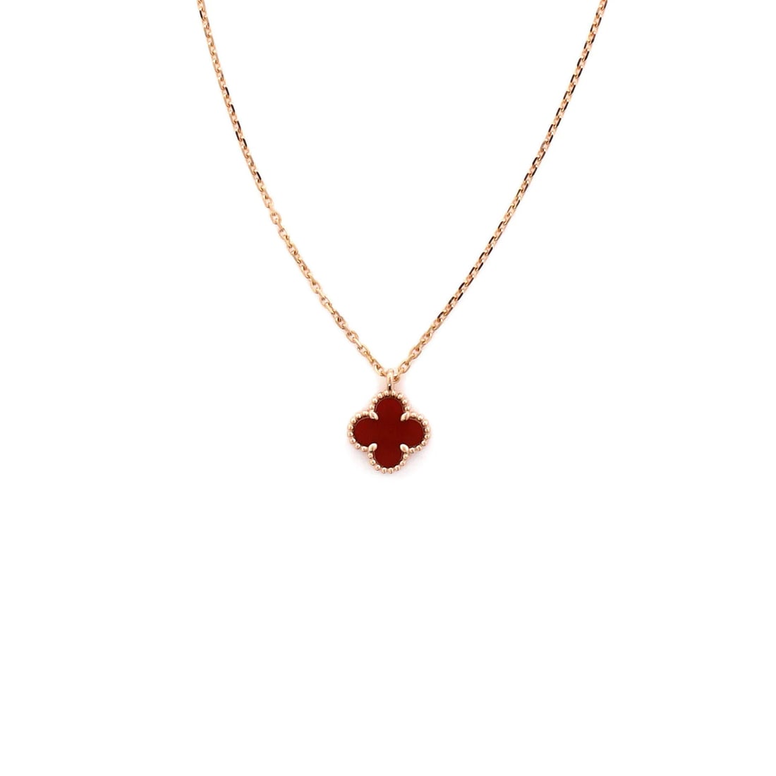 Carnelian Van Cleef & Arpels Sweet Alhambra Pendant Necklace 18K Rose Gold and: Carnelian Van Cleef & Arpels Sweet Alhambra Pendant Necklace 18K Rose Gold and This listing features Carnelian Van Cleef & Arpels Sweet Alhambra Pendant Necklace 18K Rose Gold and. Item specifics are
