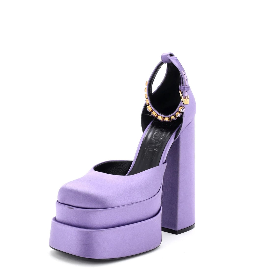 Satin Versace Women's Medusa Aevitas Platform Sandals Crystal Embellished: Satin Versace Women's Medusa Aevitas Platform Sandals Crystal Embellished This listing features Satin Versace Women's Medusa Aevitas Platform Sandals Crystal Embellished. Item specifics are provided b