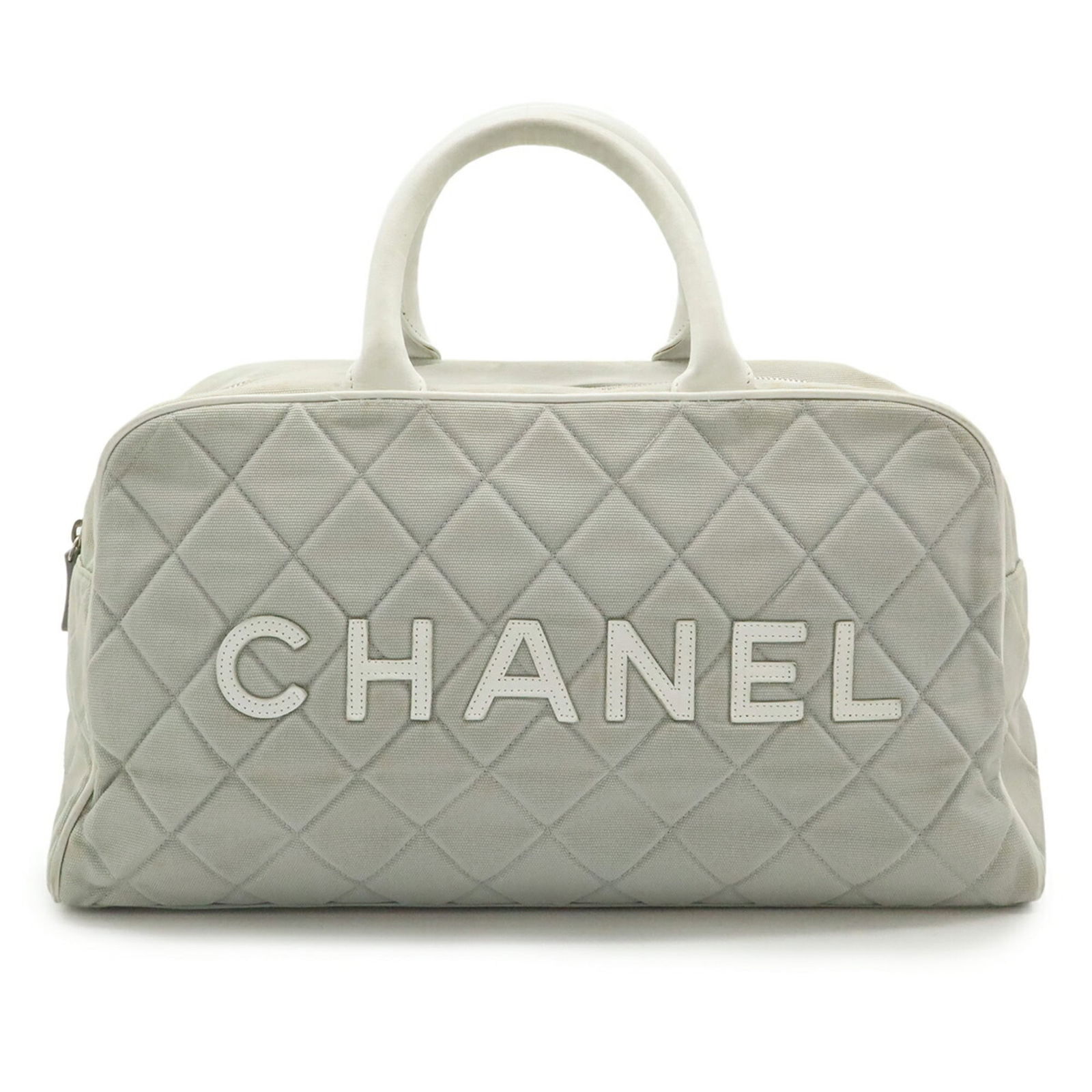 Leather - Chanel Handbag Canvas: Leather - Chanel Handbag Canvas This listing features Leather - Chanel Handbag Canvas. Item specifics are provided below. Item Specifics: Brand: Chanel Type: Handbag Material: Canvas , Leather Color: