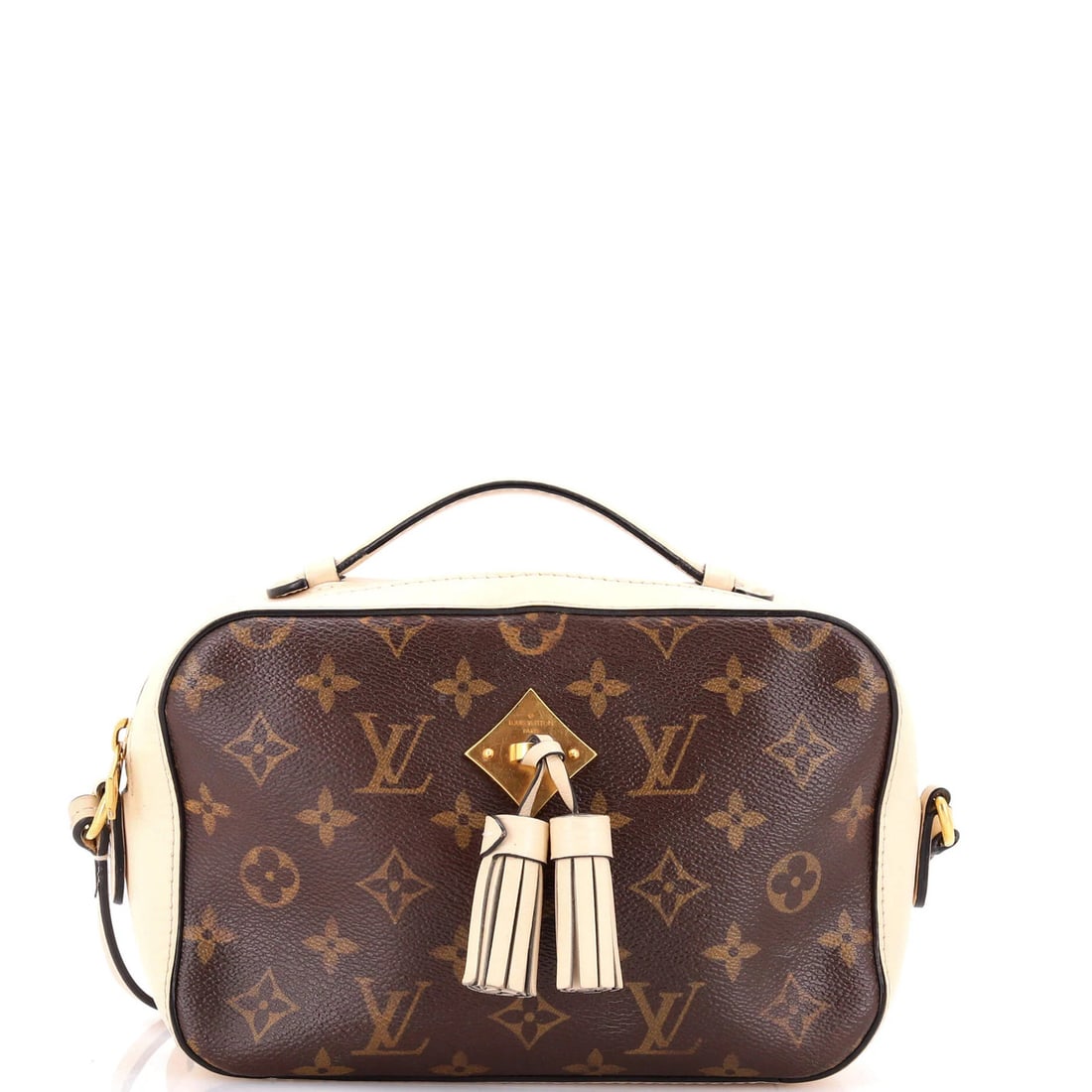 Leather Louis Vuitton Saintonge Handbag Monogram Canvas with: Leather Louis Vuitton Saintonge Handbag Monogram Canvas with This listing features Leather Louis Vuitton Saintonge Handbag Monogram Canvas with. Item specifics are provided below. Item Specifics: Bran