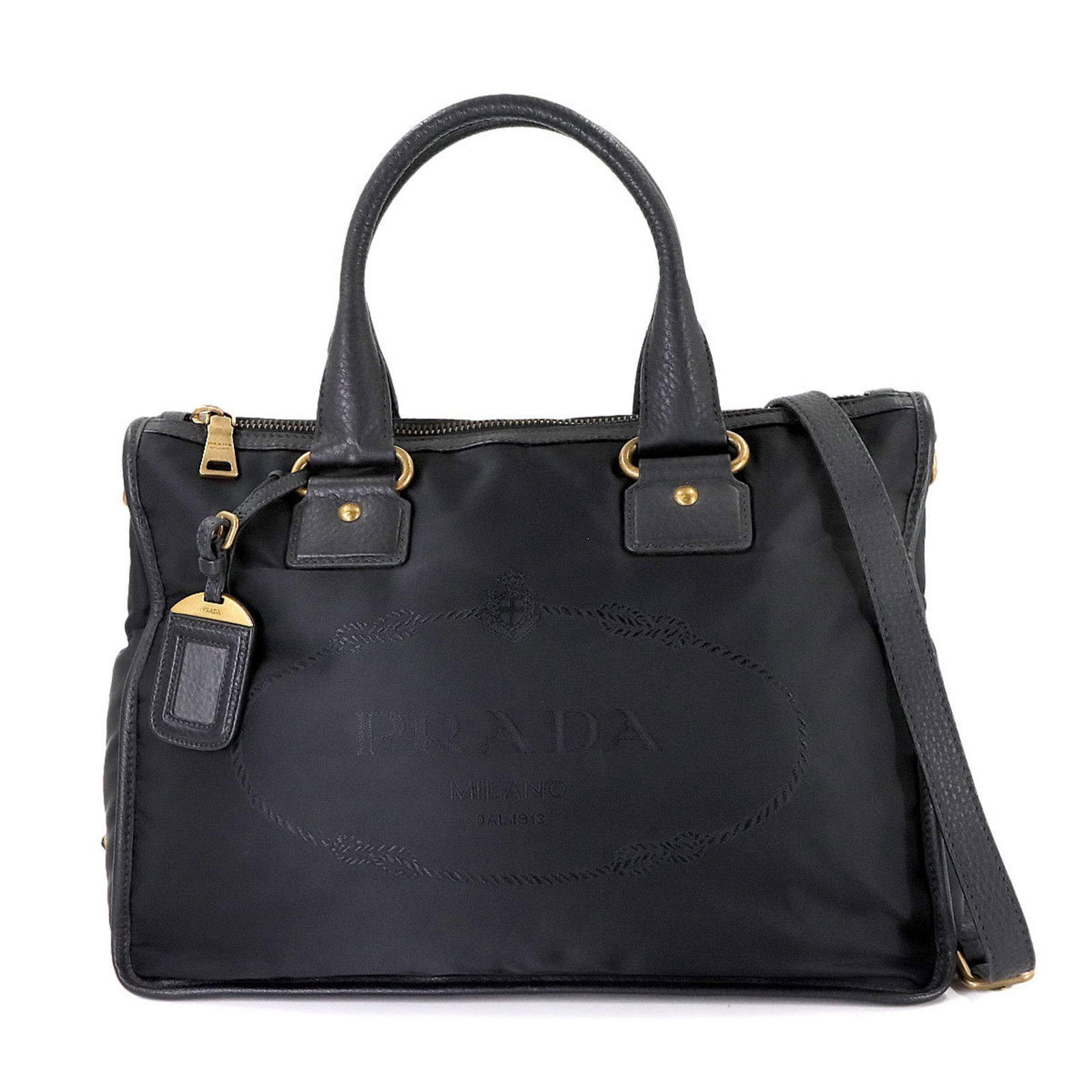Leather - Prada Shoulder Bag - Tote Bag Nylon: Leather - Prada Shoulder Bag - Tote Bag Nylon This listing features Leather - Prada Shoulder Bag - Tote Bag Nylon. Item specifics are provided below. Item Specifics: Brand: Prada Type: Shoulder Bag, T