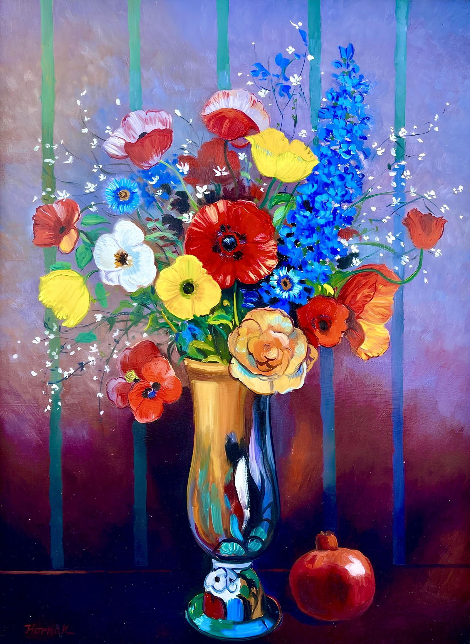 Original Painting - Ian Hornak - Homage to Redon: Original Painting - Ian Hornak - Homage to Redon This listing features Original Painting - Ian Hornak - Homage to Redon. Item specifics are provided below. Item Specifics: Canvas Size: 20 x 16 inches.
