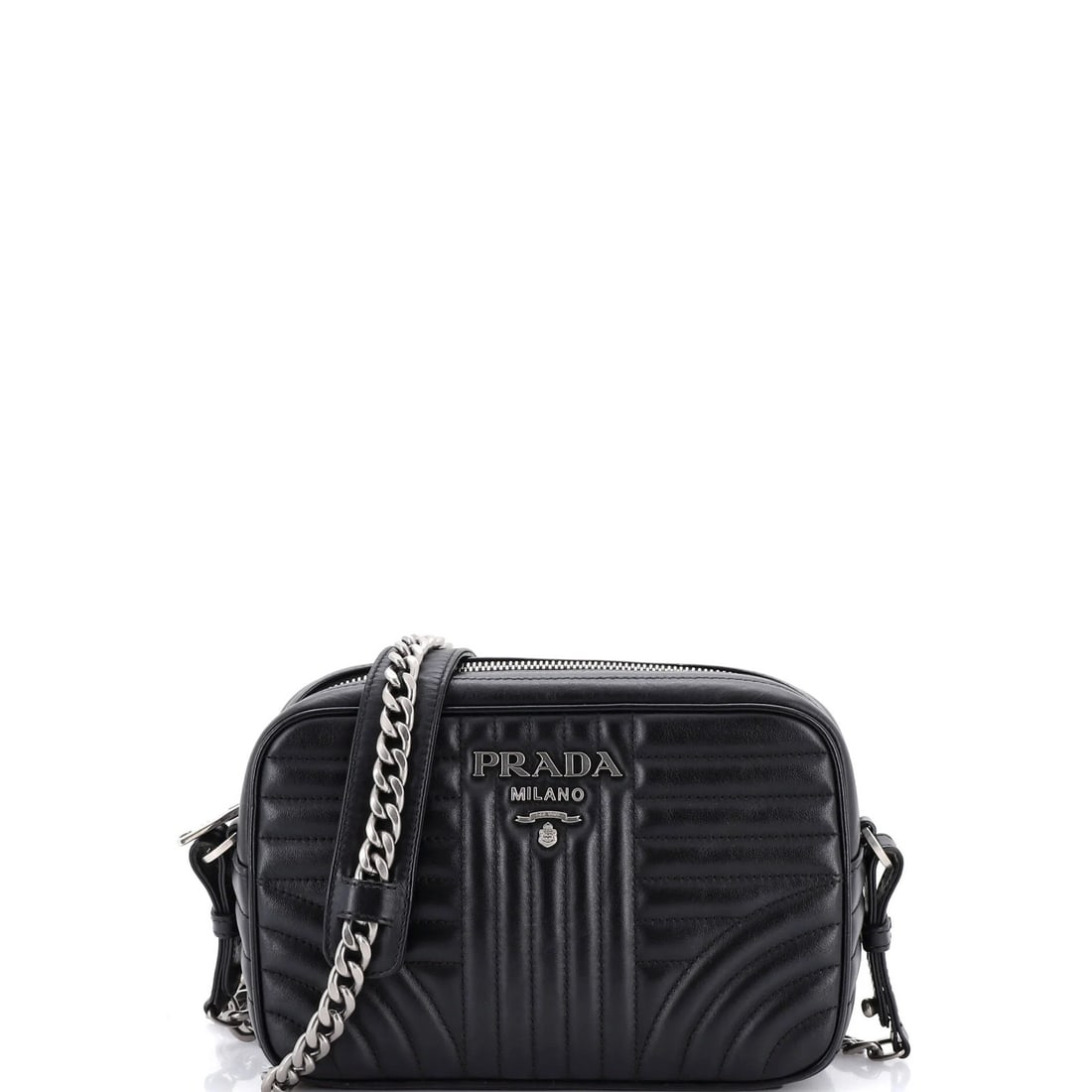 Small Prada Camera Bag Diagramme Quilted Leather: Small Prada Camera Bag Diagramme Quilted Leather This listing features Small Prada Camera Bag Diagramme Quilted Leather. Item specifics are provided below. Item Specifics: Brand: Prada Exterior Materi
