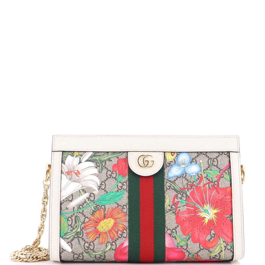 Small Gucci Ophidia Chain Shoulder Bag Flora GG Coated Canvas: Small Gucci Ophidia Chain Shoulder Bag Flora GG Coated Canvas This listing features Small Gucci Ophidia Chain Shoulder Bag Flora GG Coated Canvas. Item specifics are provided below. Item Specifics: Br