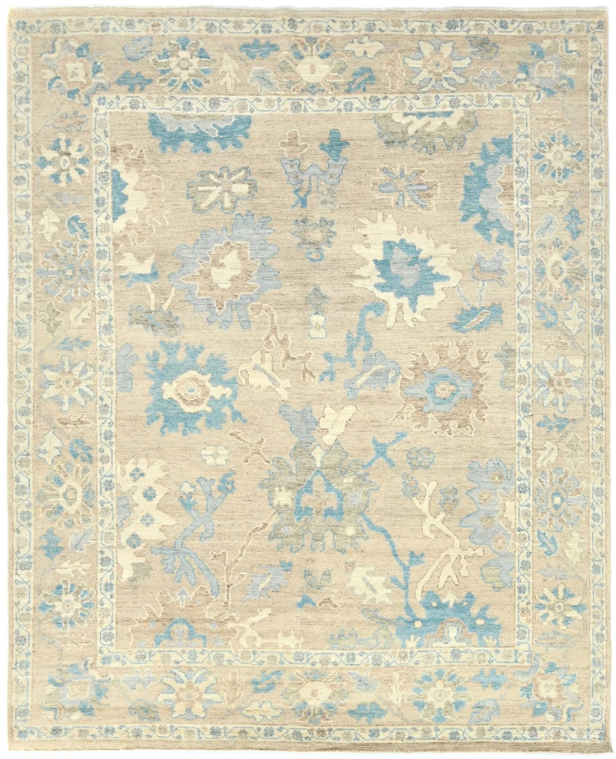 Carpet Handmade Living Room 8'3X10'1 ft Muted Colors Wool Oushak Oriental Rug (1 of 14)