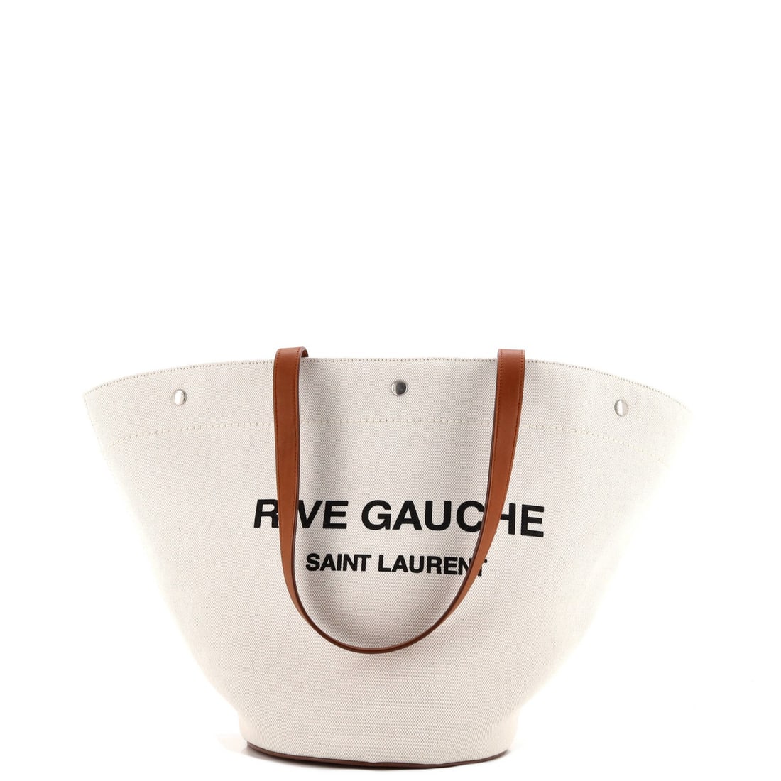 Canvas Saint Laurent Rive Gauche Trapezoid Tote: Canvas Saint Laurent Rive Gauche Trapezoid Tote This listing features Canvas Saint Laurent Rive Gauche Trapezoid Tote. Item specifics are provided below. Item Specifics: Brand: Saint Laurent Exterior