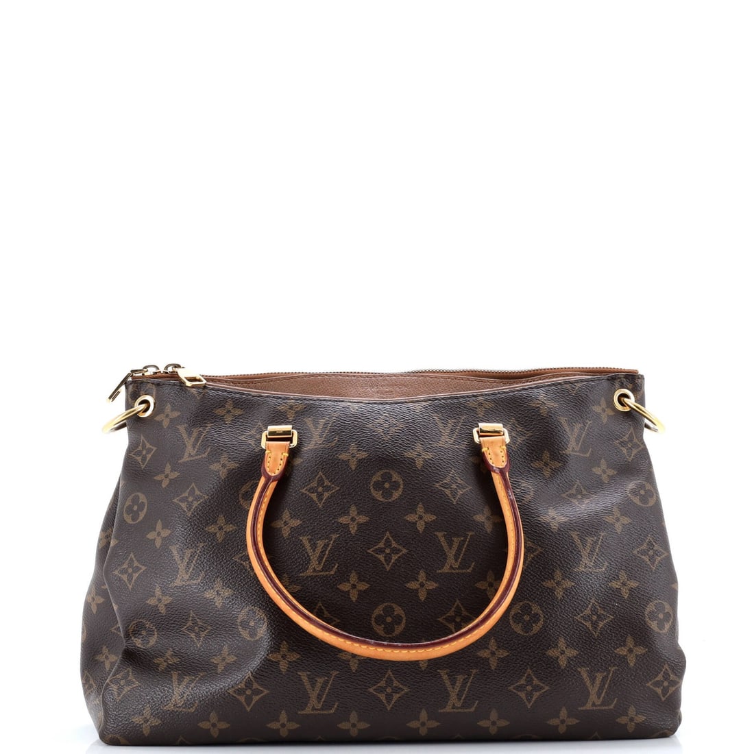 Leather Louis Vuitton Pallas Tote Monogram Canvas with: Leather Louis Vuitton Pallas Tote Monogram Canvas with This listing features Leather Louis Vuitton Pallas Tote Monogram Canvas with. Item specifics are provided below. Item Specifics: Brand: Louis Vui
