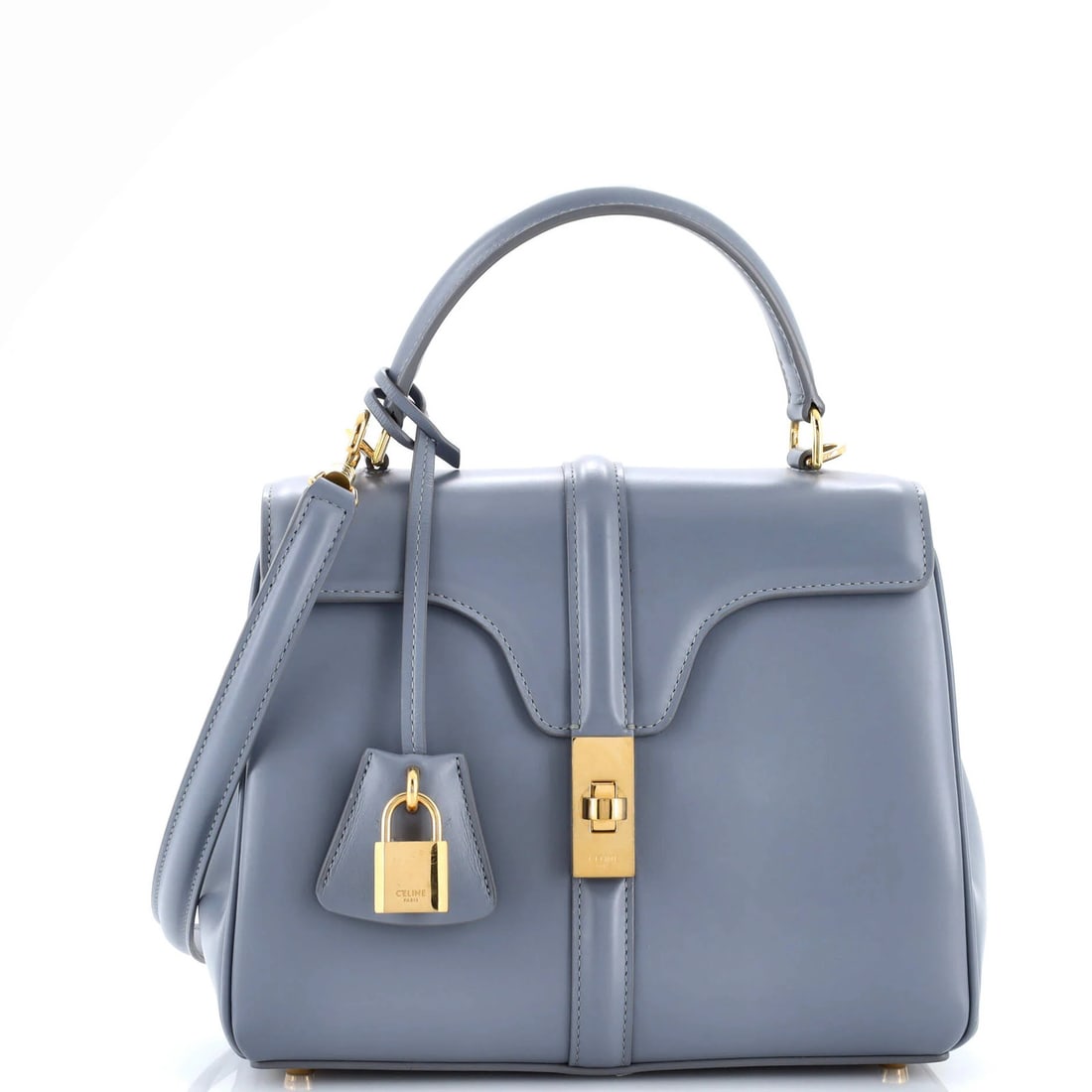 Small Celine 16 Top Handle Bag Smooth Calfskin: Small Celine 16 Top Handle Bag Smooth Calfskin This listing features Small Celine 16 Top Handle Bag Smooth Calfskin. Item specifics are provided below. Item Specifics: Brand: Celine Exterior Material: