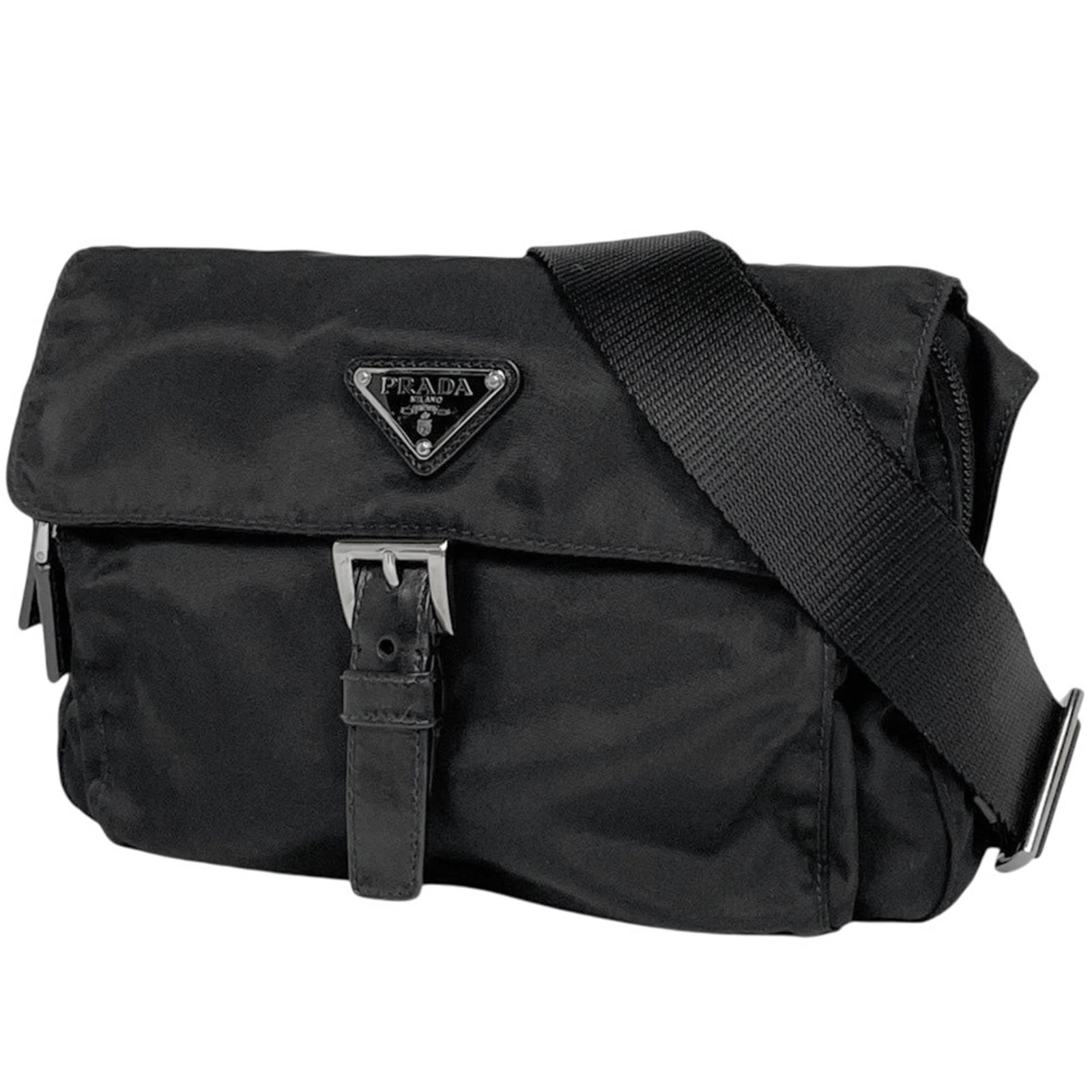 Nylon Prada Shoulder Bag: Nylon Prada Shoulder Bag This listing features Nylon Prada Shoulder Bag. Item specifics are provided below. Item Specifics: Brand: Prada Type: Shoulder Bag Material: Nylon Color: Black Gender: Women S