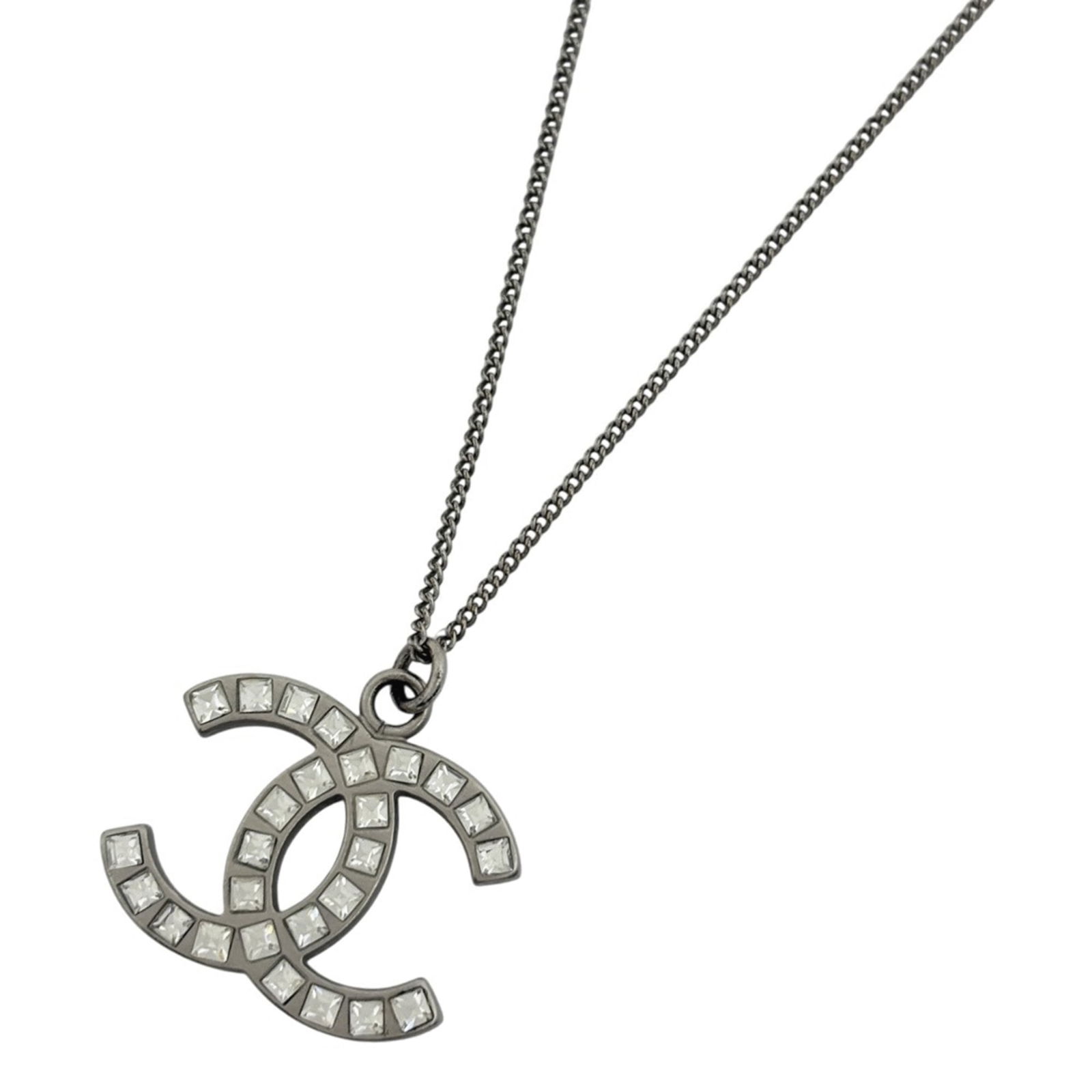 Women's - CHANEL Coco Mark Rhinestone Necklace - CC Silver Plated - Rhinestone - Silver: Women's - CHANEL Coco Mark Rhinestone Necklace - CC Silver Plated - Rhinestone - Silver This listing features Women's - CHANEL Coco Mark Rhinestone Necklace - CC Silver Plated - Rhinestone - Silver. I