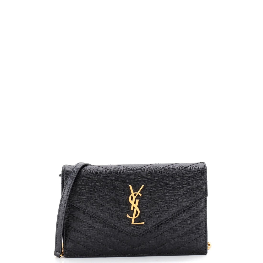 Small Saint Laurent Classic Monogram Wallet on Chain Matelasse Chevron Leather: Small Saint Laurent Classic Monogram Wallet on Chain Matelasse Chevron Leather This listing features Small Saint Laurent Classic Monogram Wallet on Chain Matelasse Chevron Leather. Item specifics are