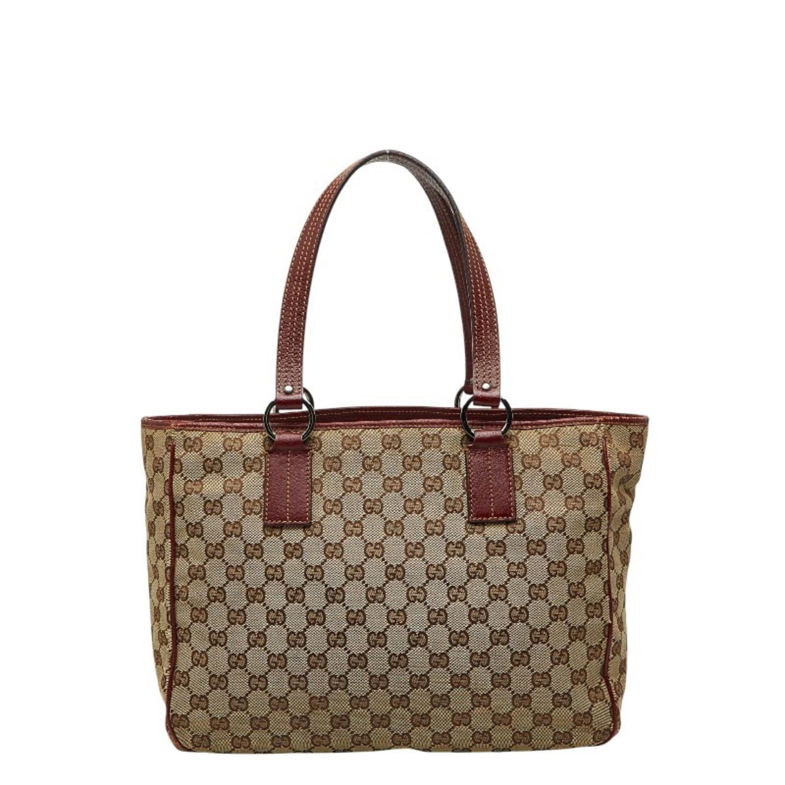 Leather - Gucci Handbag - Tote Bag Canvas (1 of 13)