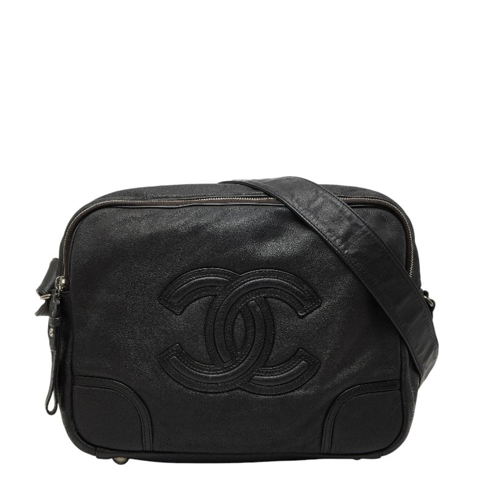Leather Chanel Shoulder Bag: Leather Chanel Shoulder Bag This listing features Leather Chanel Shoulder Bag. Item specifics are provided below. Item Specifics: Brand: Chanel Type: Shoulder Bag Material: Leather Color: Black Gender