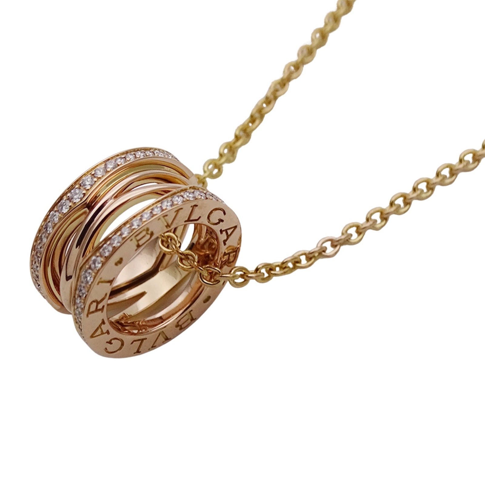 Polished - BVLGARI B-zero1 Legend Necklace for Women - 750PG Diamond - Pink Gold: Polished - BVLGARI B-zero1 Legend Necklace for Women - 750PG Diamond - Pink Gold This listing features Polished - BVLGARI B-zero1 Legend Necklace for Women - 750PG Diamond - Pink Gold. Item specifics