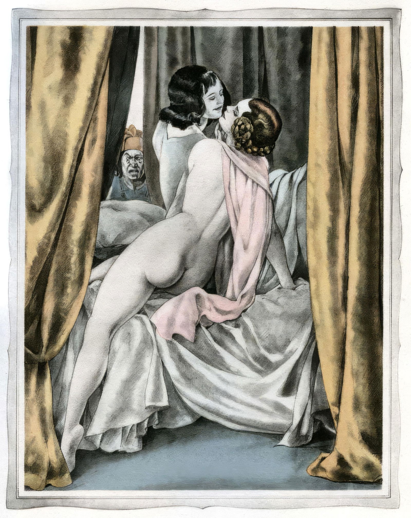 1934 - Umberto Brunelleschi - Untitled - from The Tales of Boccaccio - Lithograph and Pochoir: 1934 - Umberto Brunelleschi - Untitled - from The Tales of Boccaccio - Lithograph and Pochoir This listing features 1934 - Umberto Brunelleschi - Untitled - from The Tales of Boccaccio - Lithograph an