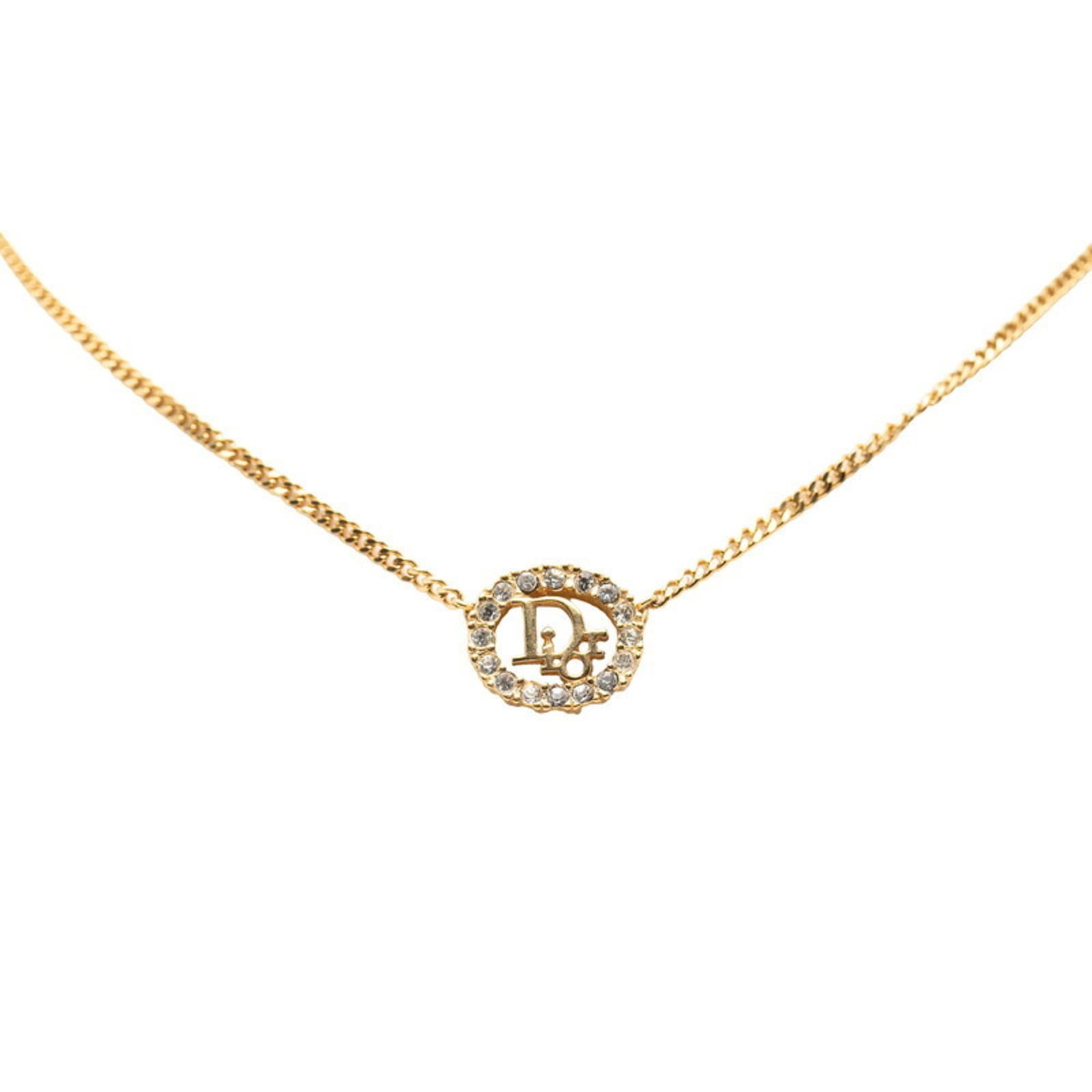 women. Christian Dior logo pendant necklace in gold with rhinestones for: women. Christian Dior logo pendant necklace in gold with rhinestones for This listing features women. Christian Dior logo pendant necklace in gold with rhinestones for. Item specifics are provided bel