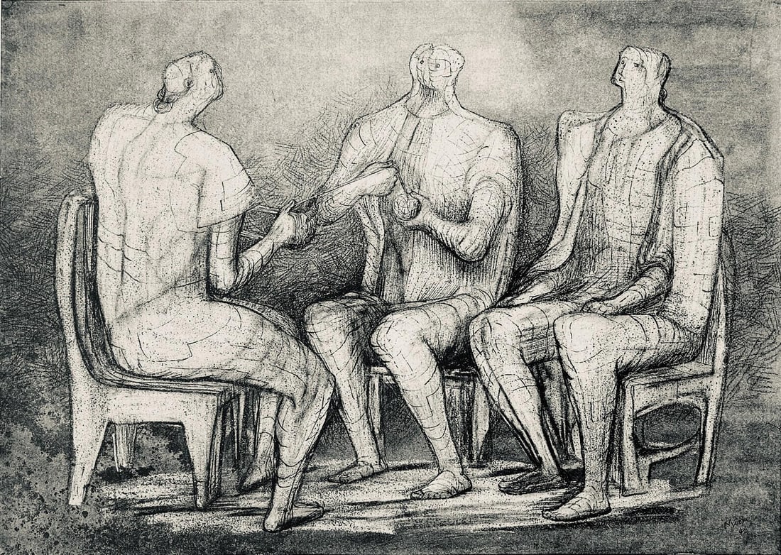 Lithograph - Henry Moore - Women Winding Wool - The Drawings of Henry Moore: Lithograph - Henry Moore - Women Winding Wool - The Drawings of Henry Moore This listing features Lithograph - Henry Moore - Women Winding Wool - The Drawings of Henry Moore. Item specifics are provid