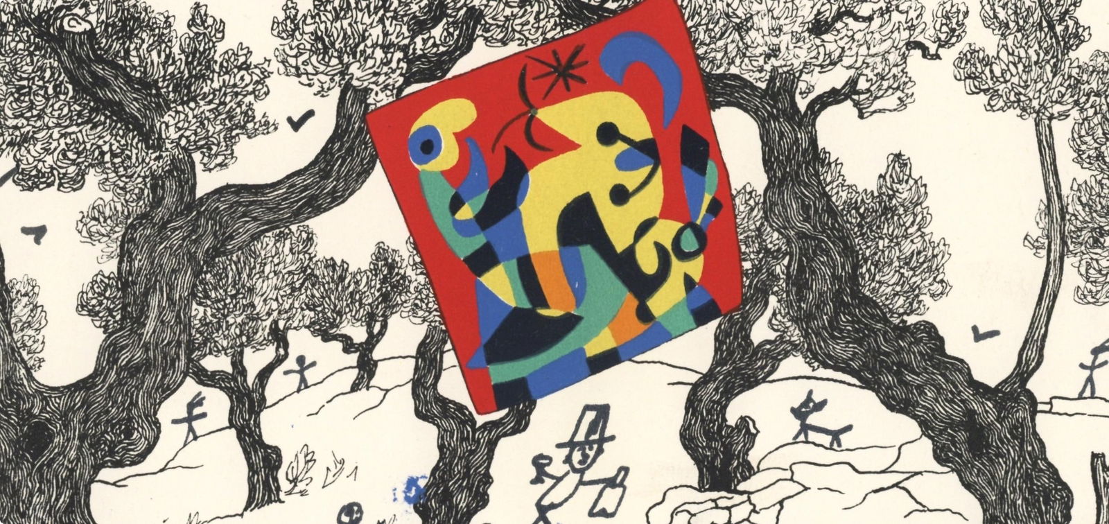 Lithograph - Joan Mir - Jacques Prvert - Composition (Cramer 39) - 2