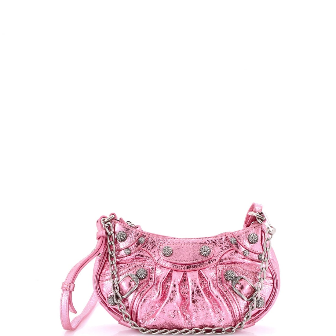 Mini Balenciaga Le Cagole Giant Studs Shoulder Bag Leather with Crystals (1 of 6)