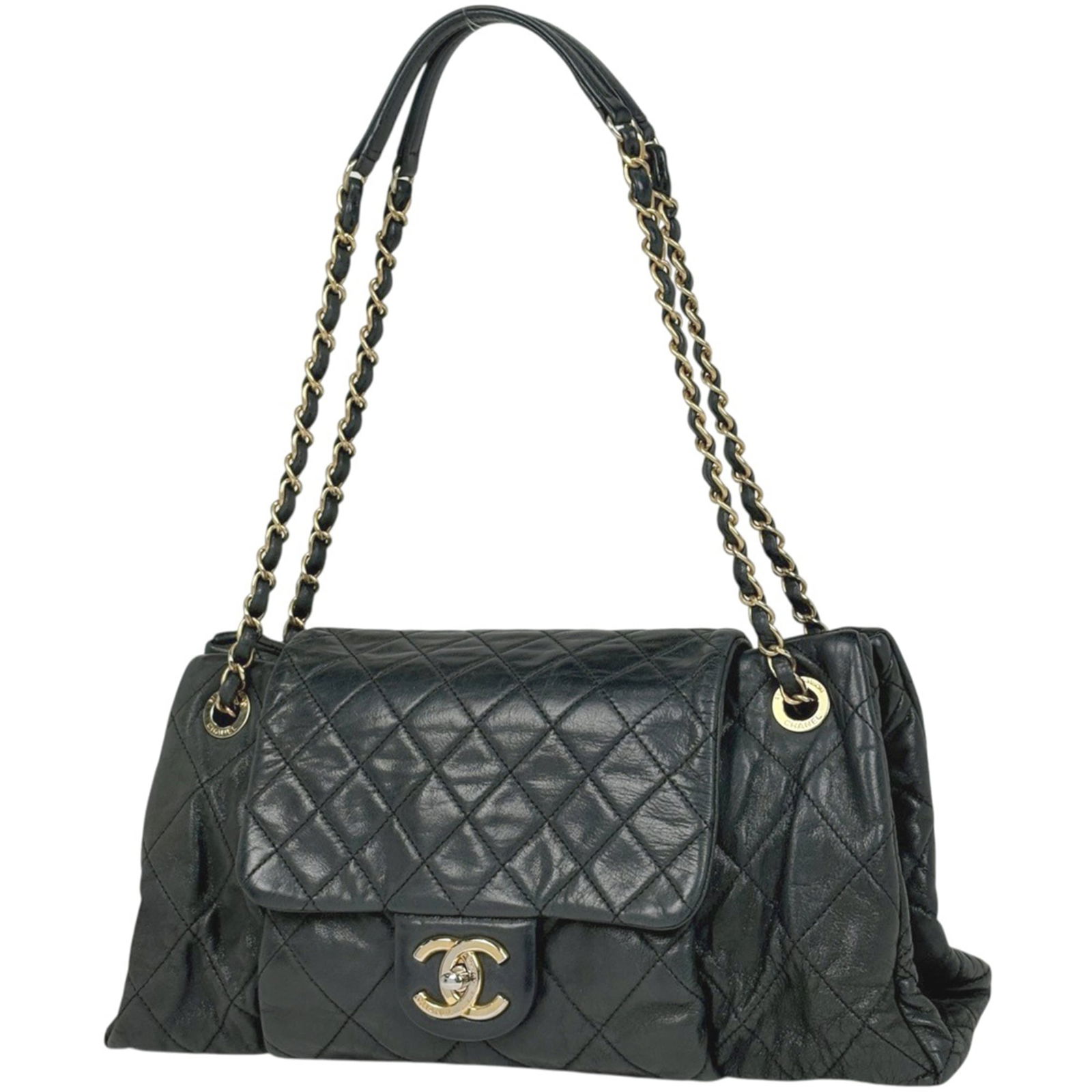 Leather Chanel Shoulder Bag: Leather Chanel Shoulder Bag This listing features Leather Chanel Shoulder Bag. Item specifics are provided below. Item Specifics: Brand: Chanel Type: Shoulder Bag Material: Leather Color: Black Gender