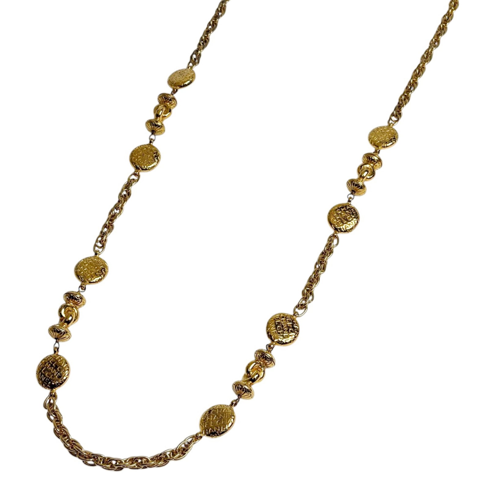 Women's CHANEL Logo Necklace Long GP Gold: Women's CHANEL Logo Necklace Long GP Gold This listing features Women's CHANEL Logo Necklace Long GP Gold. Item specifics are provided below. Item Specifics: Brand: Chanel Necklace Type: Necklace Gend