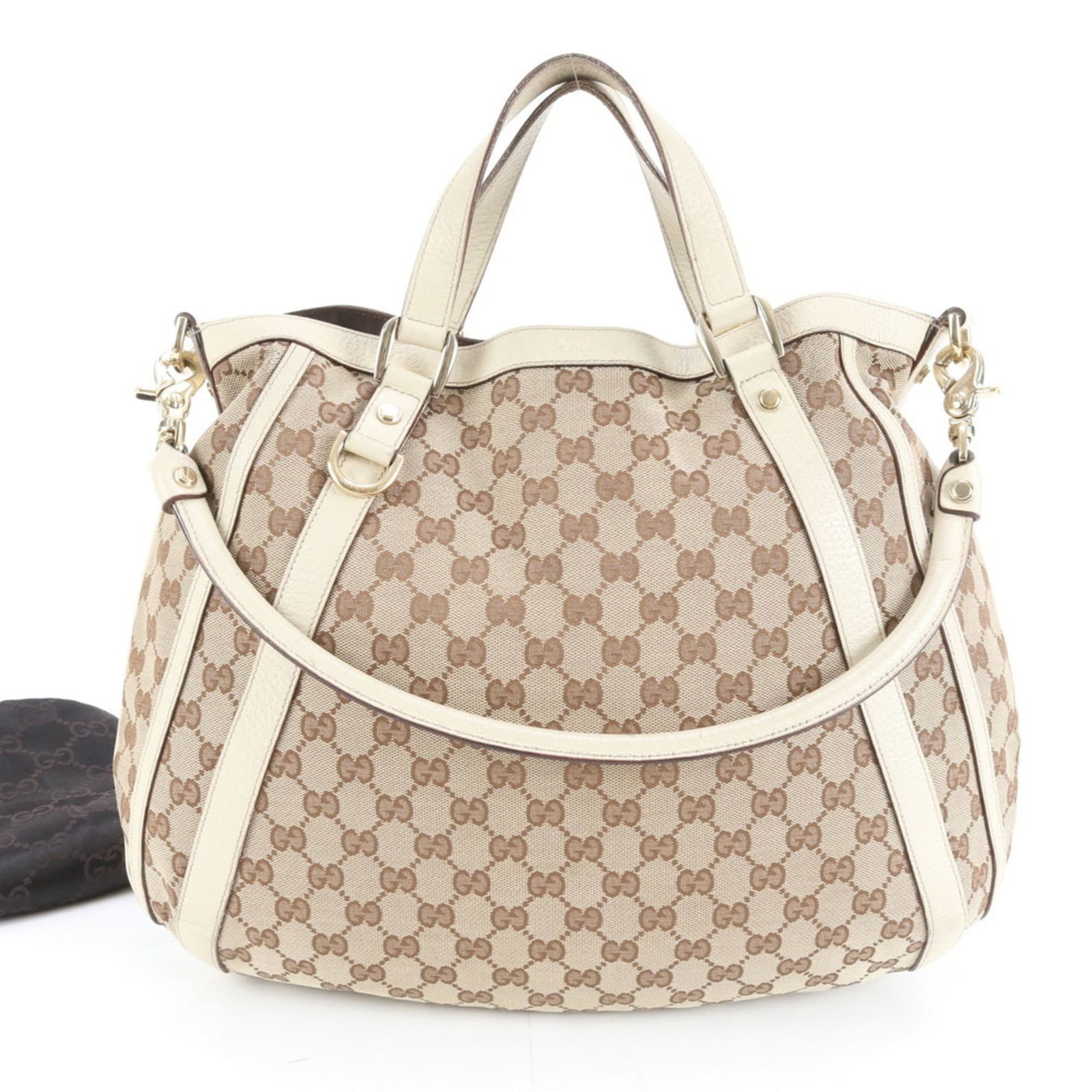 Canvas - Gucci Shoulder Bag Leather: Canvas - Gucci Shoulder Bag Leather This listing features Canvas - Gucci Shoulder Bag Leather. Item specifics are provided below. Item Specifics: Brand: Gucci Type: Shoulder Bag Material: Leather , Ca