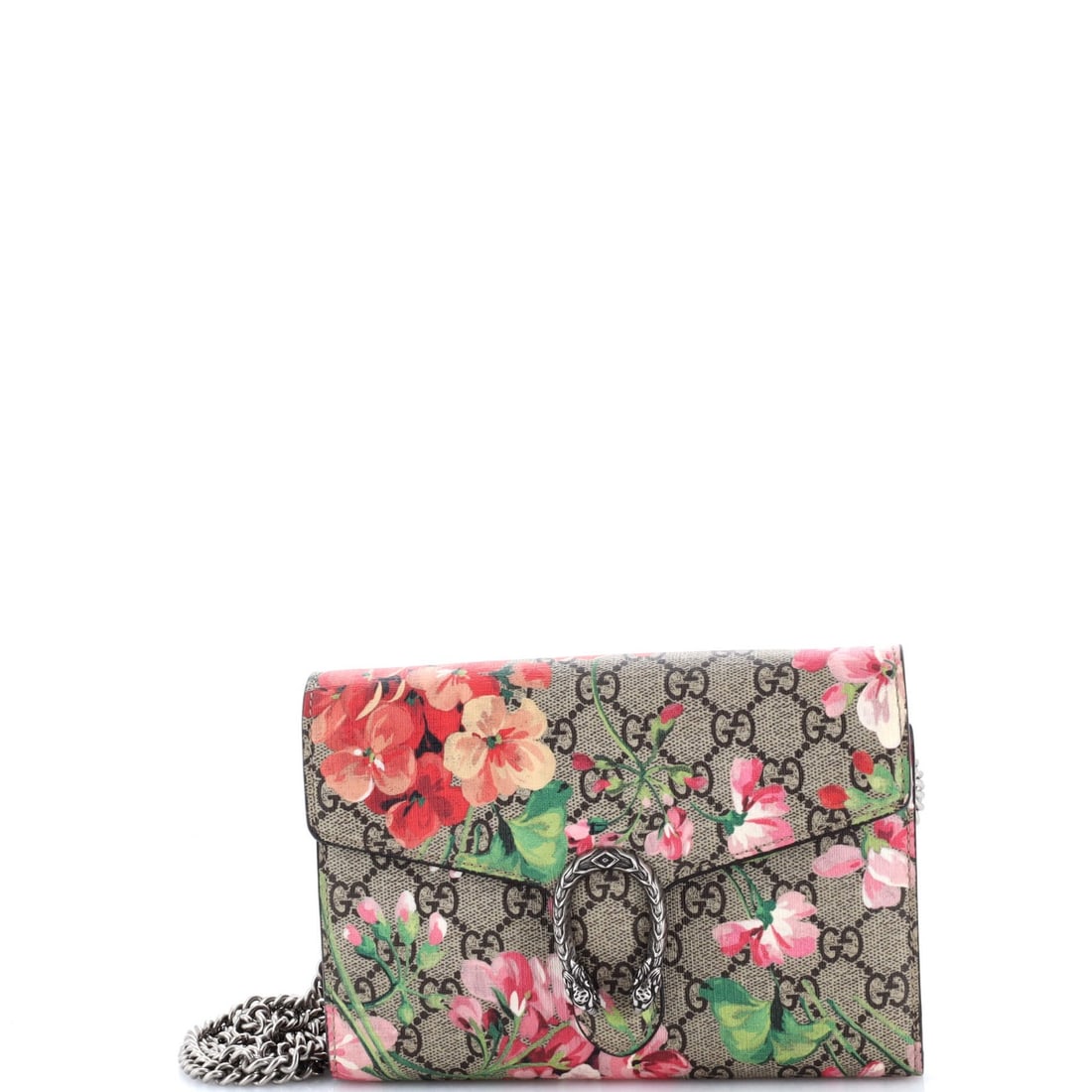 Small Gucci Dionysus Chain Wallet Blooms Print GG Coated Canvas: Small Gucci Dionysus Chain Wallet Blooms Print GG Coated Canvas This listing features Small Gucci Dionysus Chain Wallet Blooms Print GG Coated Canvas. Item specifics are provided below. Item Specifics