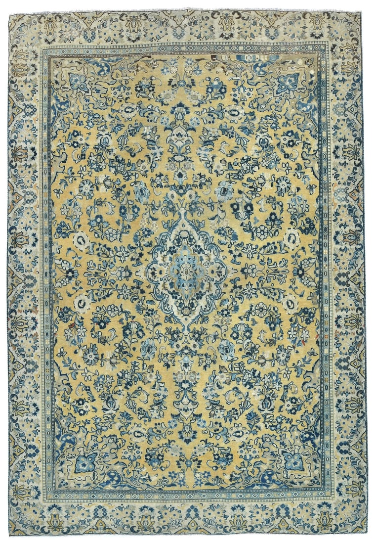 Colors Semi-Antique Hand-Knotted Oriental Rug 9X12 ft Floral Style Carpet Muted: Colors Semi-Antique Hand-Knotted Oriental Rug 9X12 ft Floral Style Carpet Muted This listing features Colors Semi-Antique Hand-Knotted Oriental Rug 9X12 ft Floral Style Carpet Muted. Item specifics ar