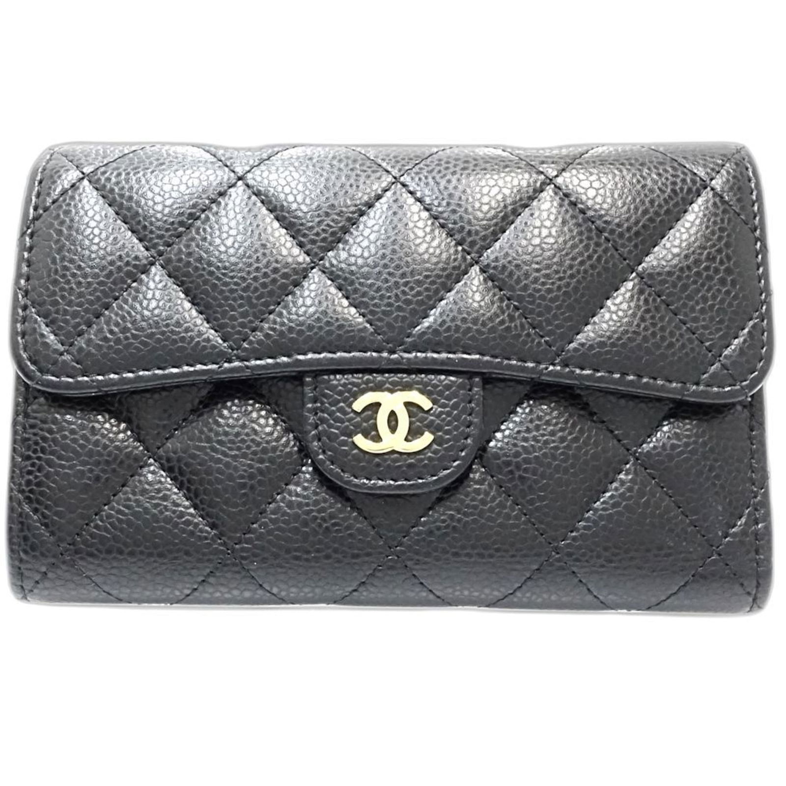 Calfskin Chanel Wallet (Tri-Fold) Grained: Calfskin Chanel Wallet (Tri-Fold) Grained This listing features Calfskin Chanel Wallet (Tri-Fold) Grained. Item specifics are provided below. Item Specifics: Brand: Chanel Type: Wallet (Tri-Fold) Gend