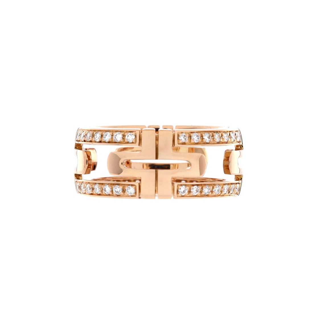 8mm Bvlgari Parentesi Band Ring 18K Rose Gold with Diamonds: 8mm Bvlgari Parentesi Band Ring 18K Rose Gold with Diamonds This listing features 8mm Bvlgari Parentesi Band Ring 18K Rose Gold with Diamonds. Item specifics are provided below. Item Specifics: Ring S