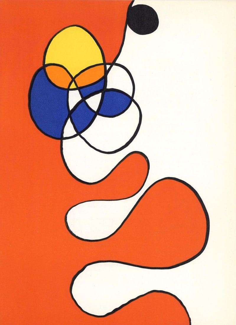 Lithograph - Alexander Calder - Composition - Derrire le miroir (1 of 6)