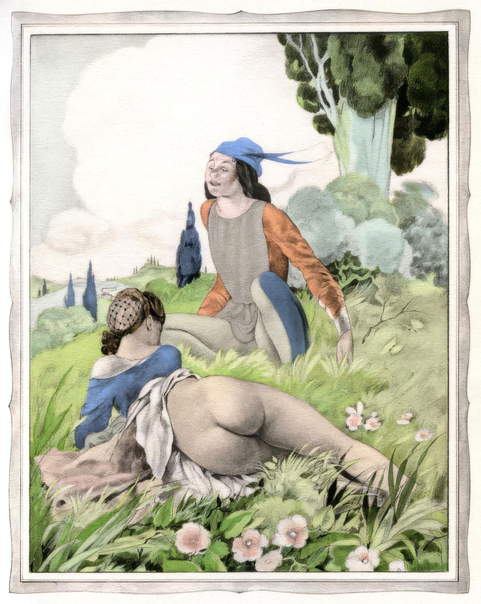 1934 - Umberto Brunelleschi - Untitled - from The Tales of Boccaccio - Lithograph and Pochoir (1 of 8)
