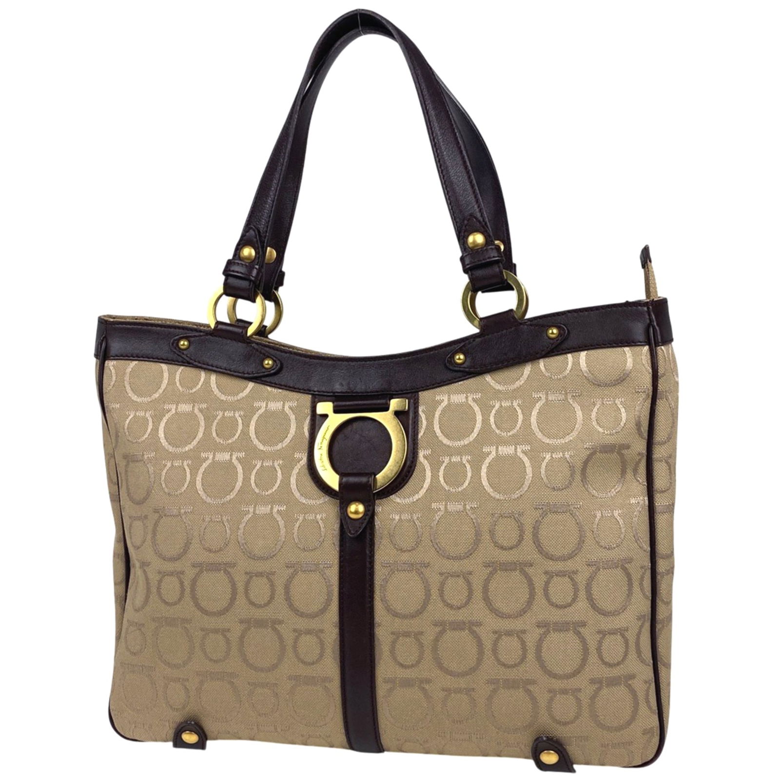 Leather - Salvatore Ferragamo Handbag - Tote Bag Canvas: Leather - Salvatore Ferragamo Handbag - Tote Bag Canvas This listing features Leather - Salvatore Ferragamo Handbag - Tote Bag Canvas. Item specifics are provided below. Item Specifics: Brand: Salvato
