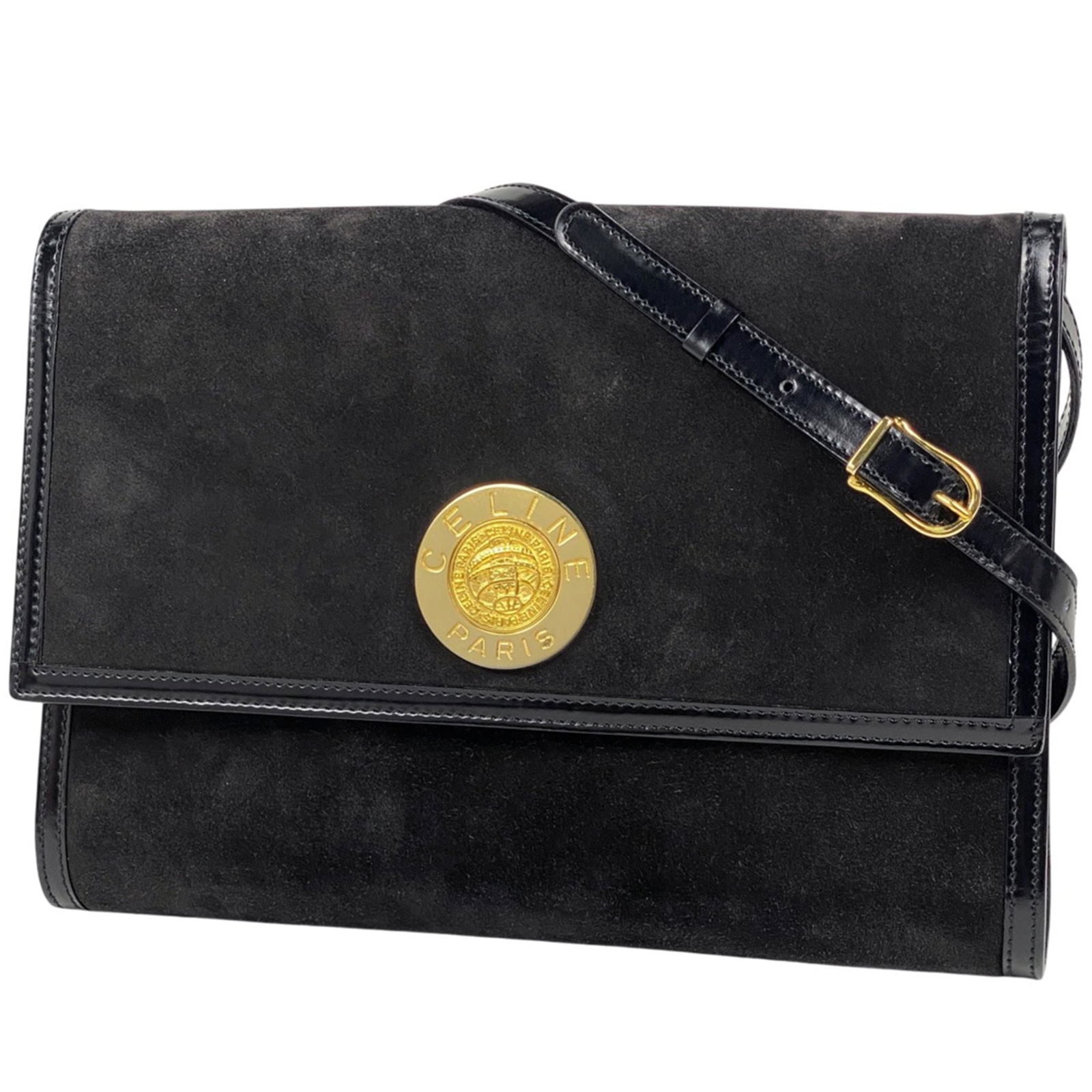 Suede Celine Shoulder Bag: Suede Celine Shoulder Bag This listing features Suede Celine Shoulder Bag. Item specifics are provided below. Item Specifics: Brand: Celine Type: Shoulder Bag Material: Suede Color: Black Gender: Wome