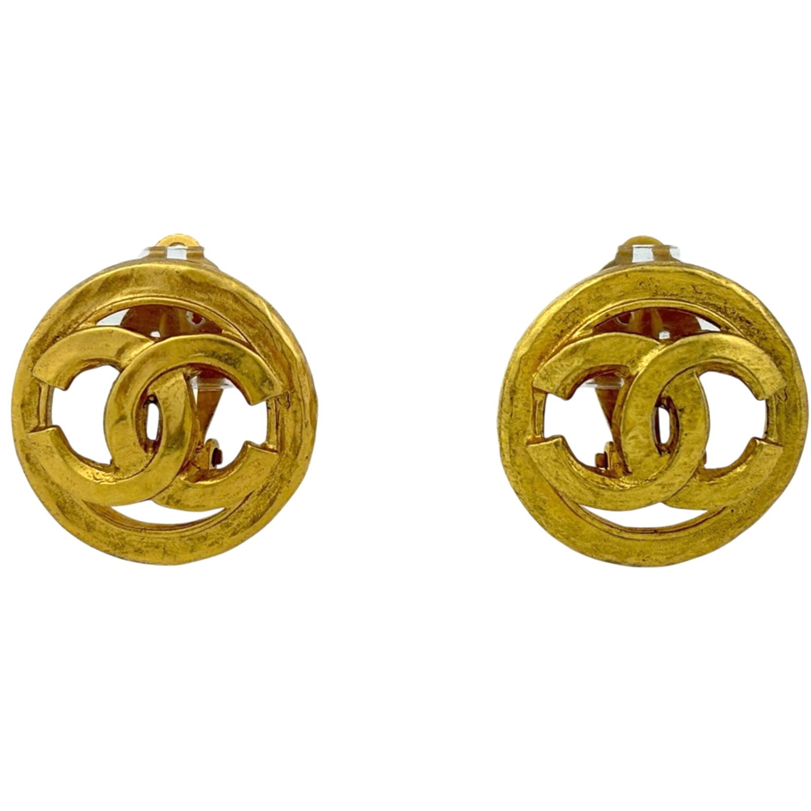 Women's - CHANEL Coco Mark Round Earrings with CC Mark - GP Gold (1 of 4)