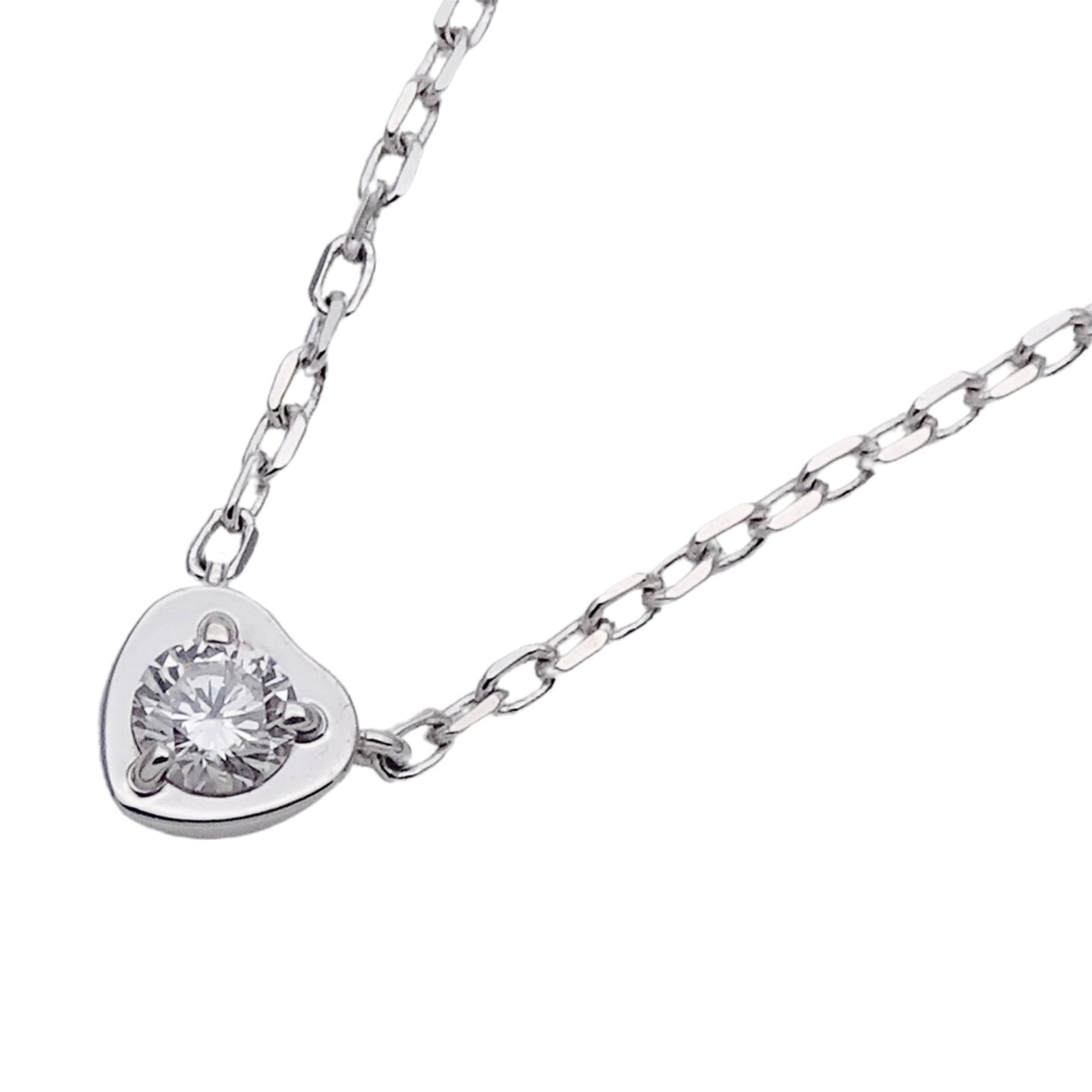 Polished - Cartier Women's Necklace - 750WG - 1 Diamond - Diamant Lger Heart - White Gold: Polished - Cartier Women's Necklace - 750WG - 1 Diamond - Diamant Lger Heart - White Gold This listing features Polished - Cartier Women's Necklace - 750WG - 1 Diamond - Diamant Lger Heart - White Gol