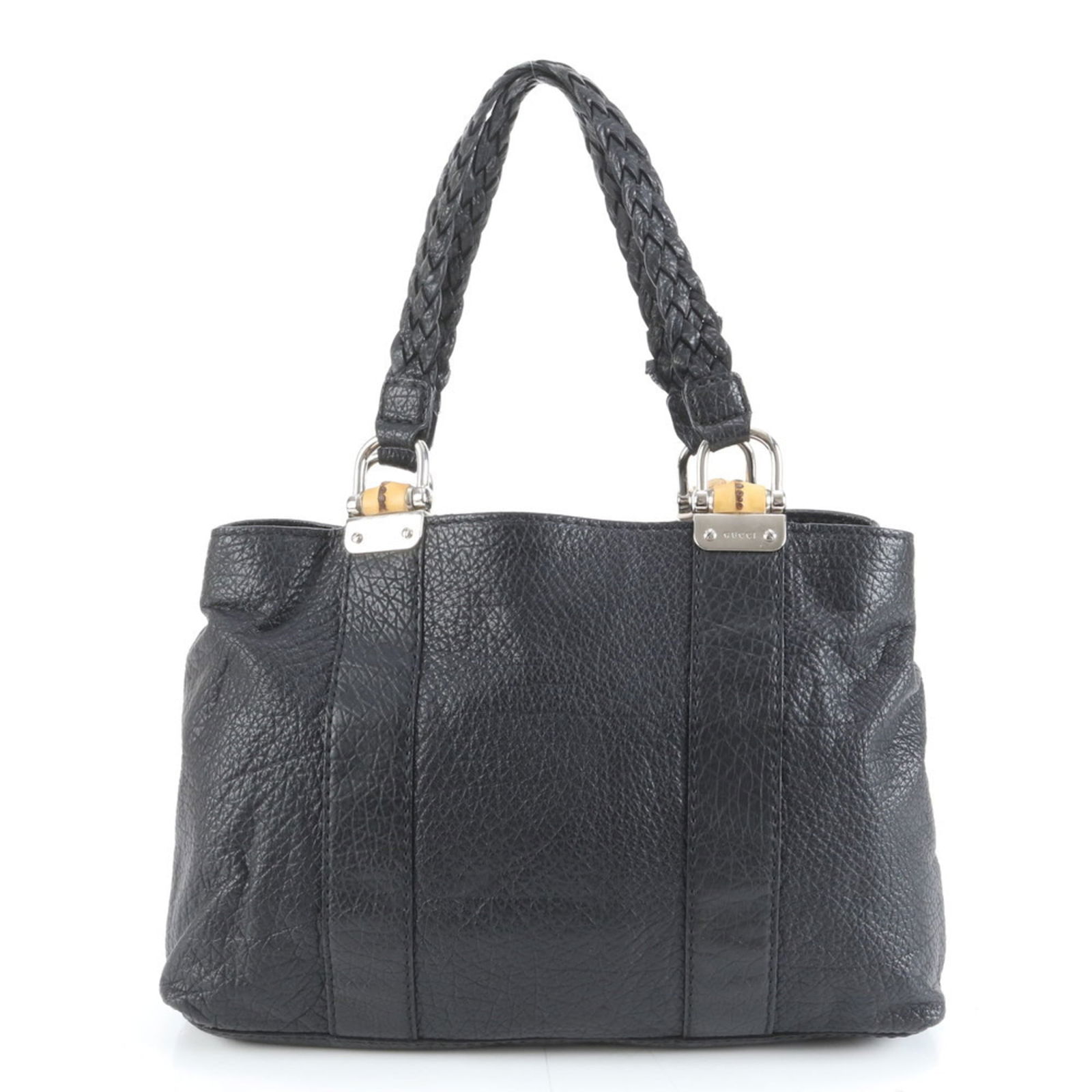 Leather Gucci Tote Bag: Leather Gucci Tote Bag This listing features Leather Gucci Tote Bag. Item specifics are provided below. Item Specifics: Brand: Gucci Type: Tote Bag Material: Leather Color: Black Gender: Women Size (H