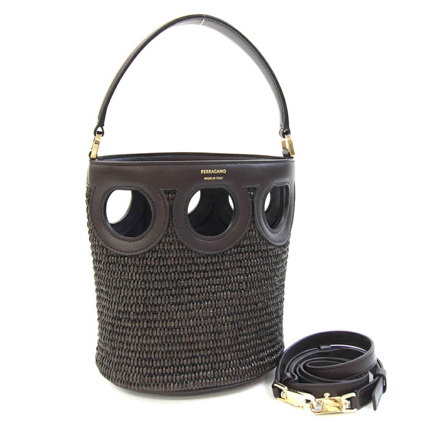 Leather - Salvatore Ferragamo Handbag - Shoulder Bag Raffia: Leather - Salvatore Ferragamo Handbag - Shoulder Bag Raffia This listing features Leather - Salvatore Ferragamo Handbag - Shoulder Bag Raffia. Item specifics are provided below. Item Specifics: Brand: