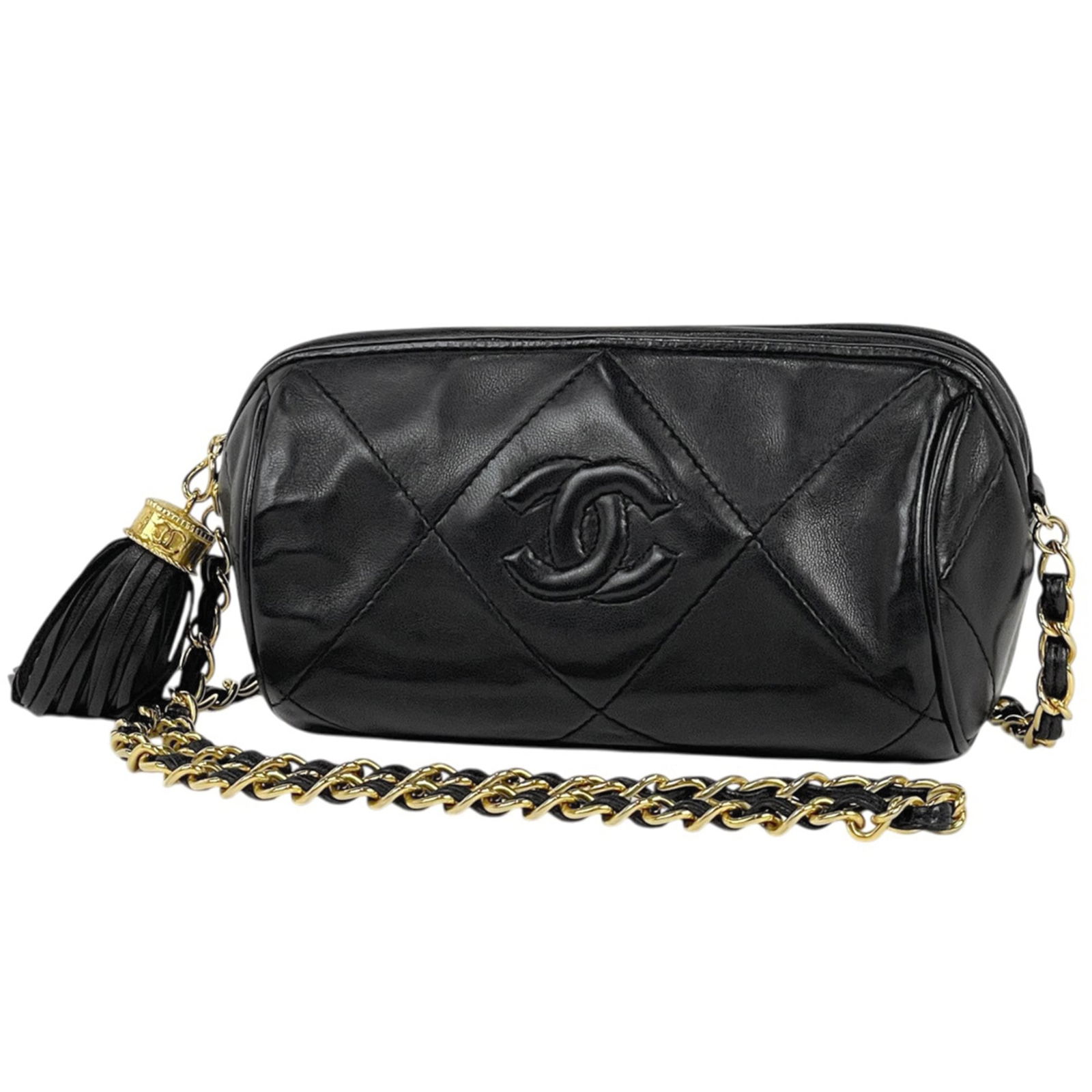Leather Chanel Shoulder Bag: Leather Chanel Shoulder Bag This listing features Leather Chanel Shoulder Bag. Item specifics are provided below. Item Specifics: Brand: Chanel Type: Shoulder Bag Material: Leather Color: Black Gender